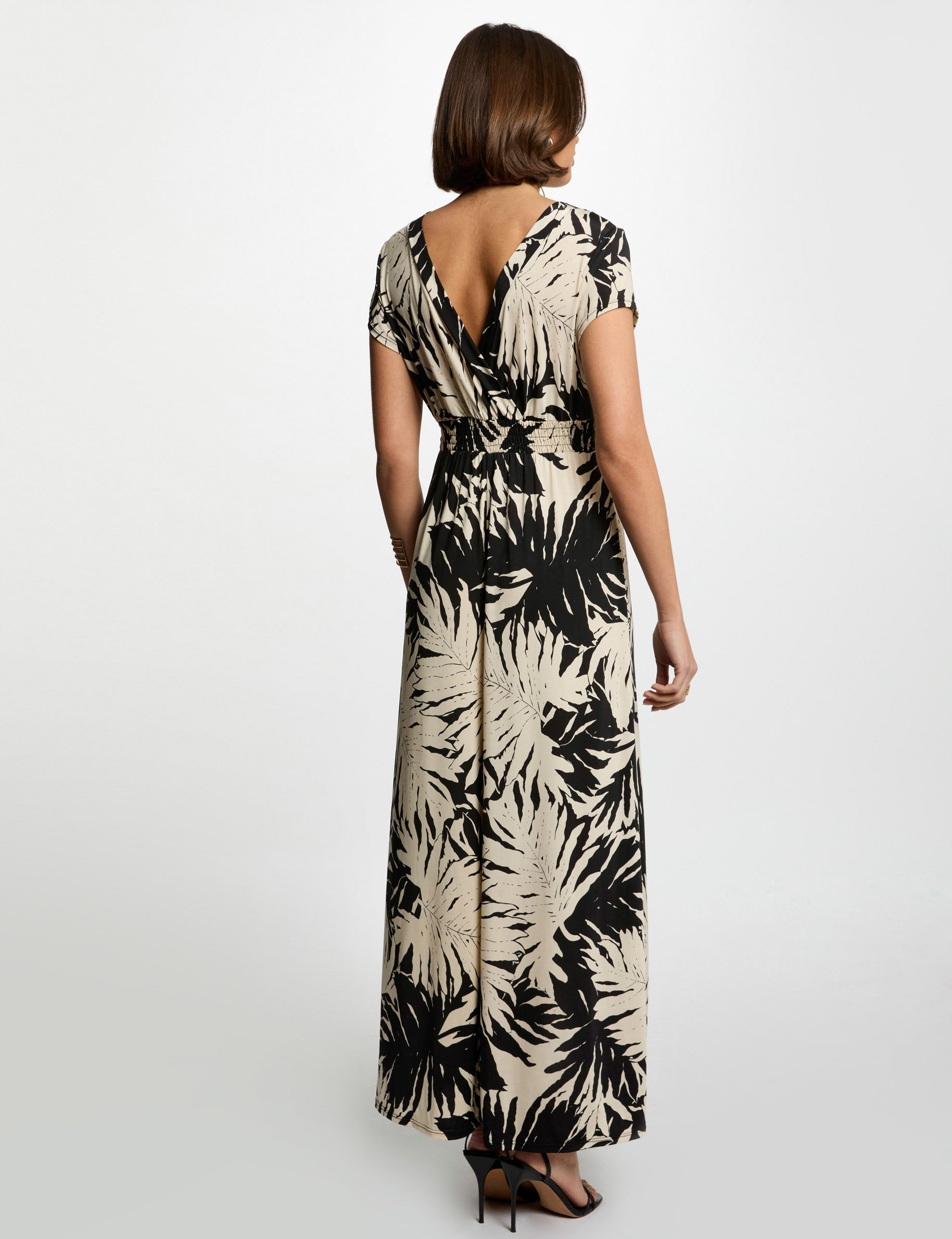 robe longue droite imprimee multicolore femme Robe longue droite imprimée multicolore femme