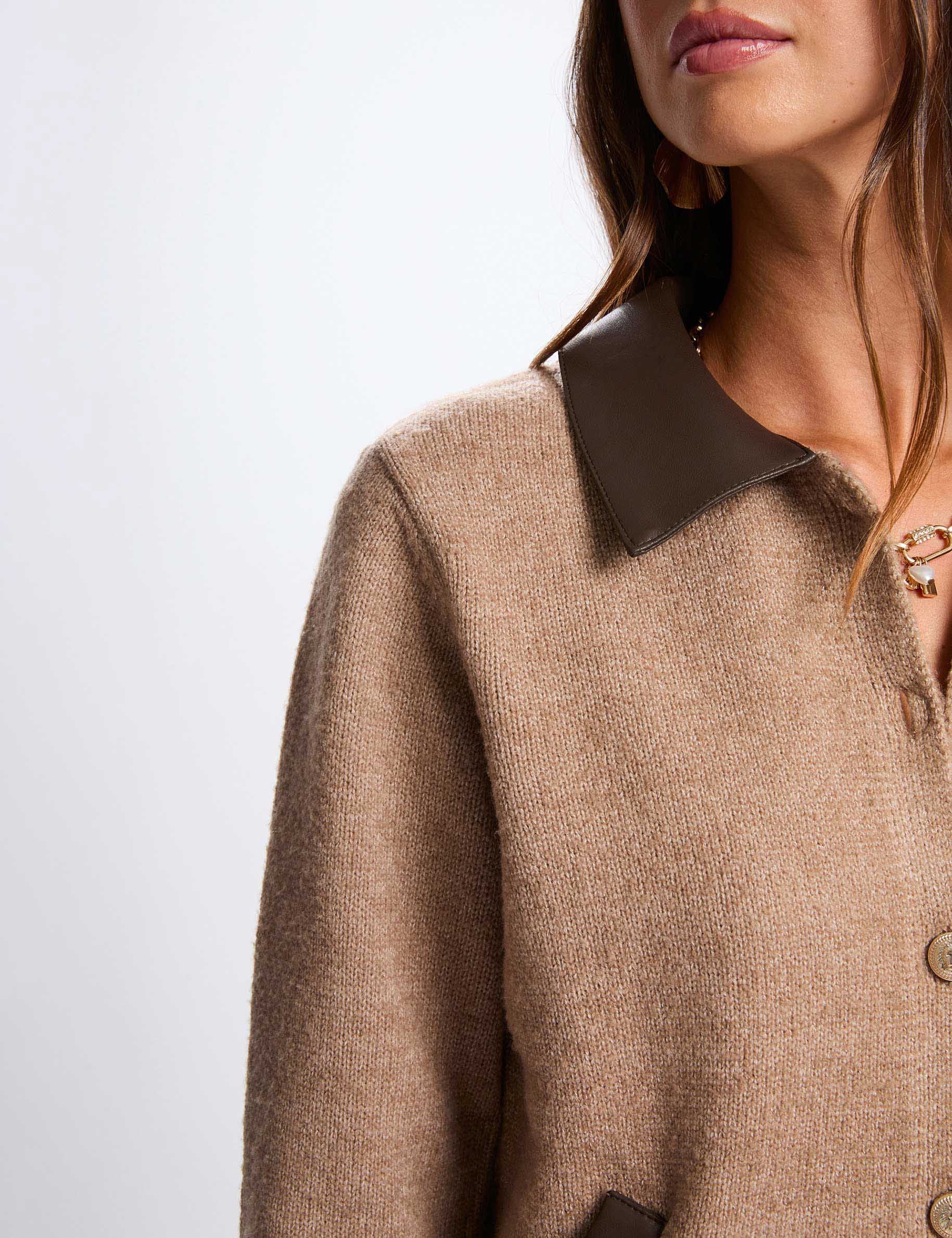 buffalo david bitton Chemise ajustée en lin et coton à manches longues rayée pour homme Simbio Beige Boutique | Vêtements