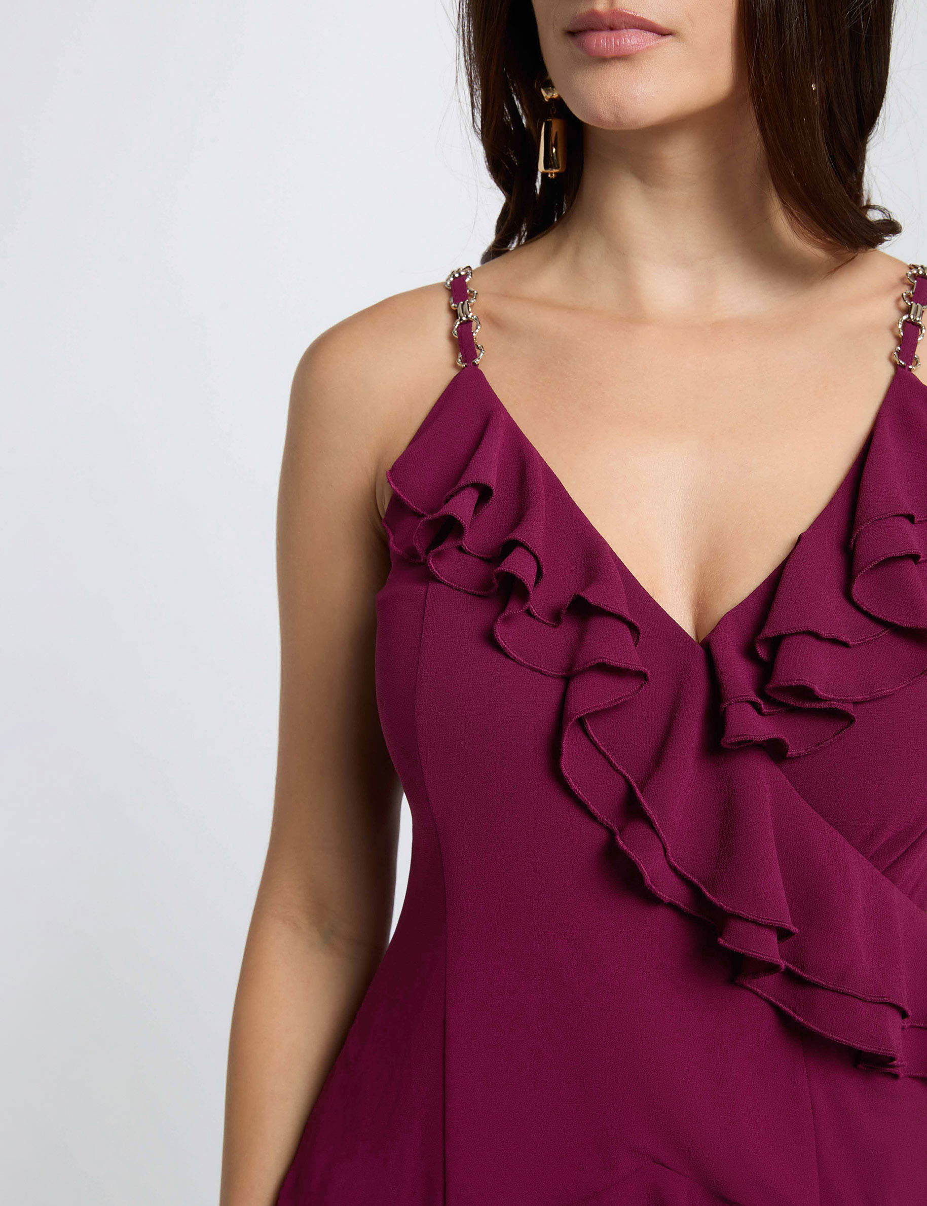 Robe Courte Ou Top Violet Moulant - Taille Unique, Neuf Avec étiquettes, Style Mini