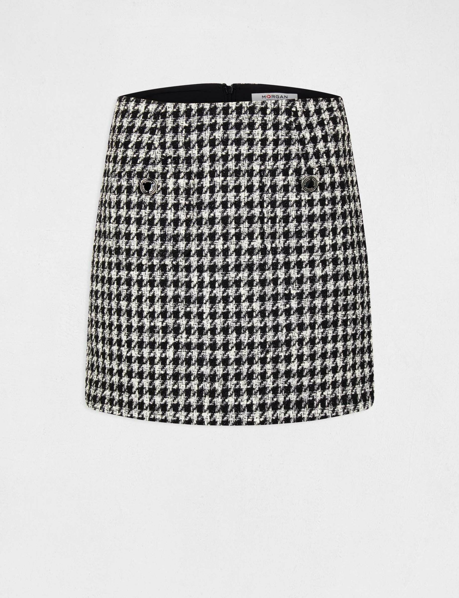 Jupe pied de poule femme clearance