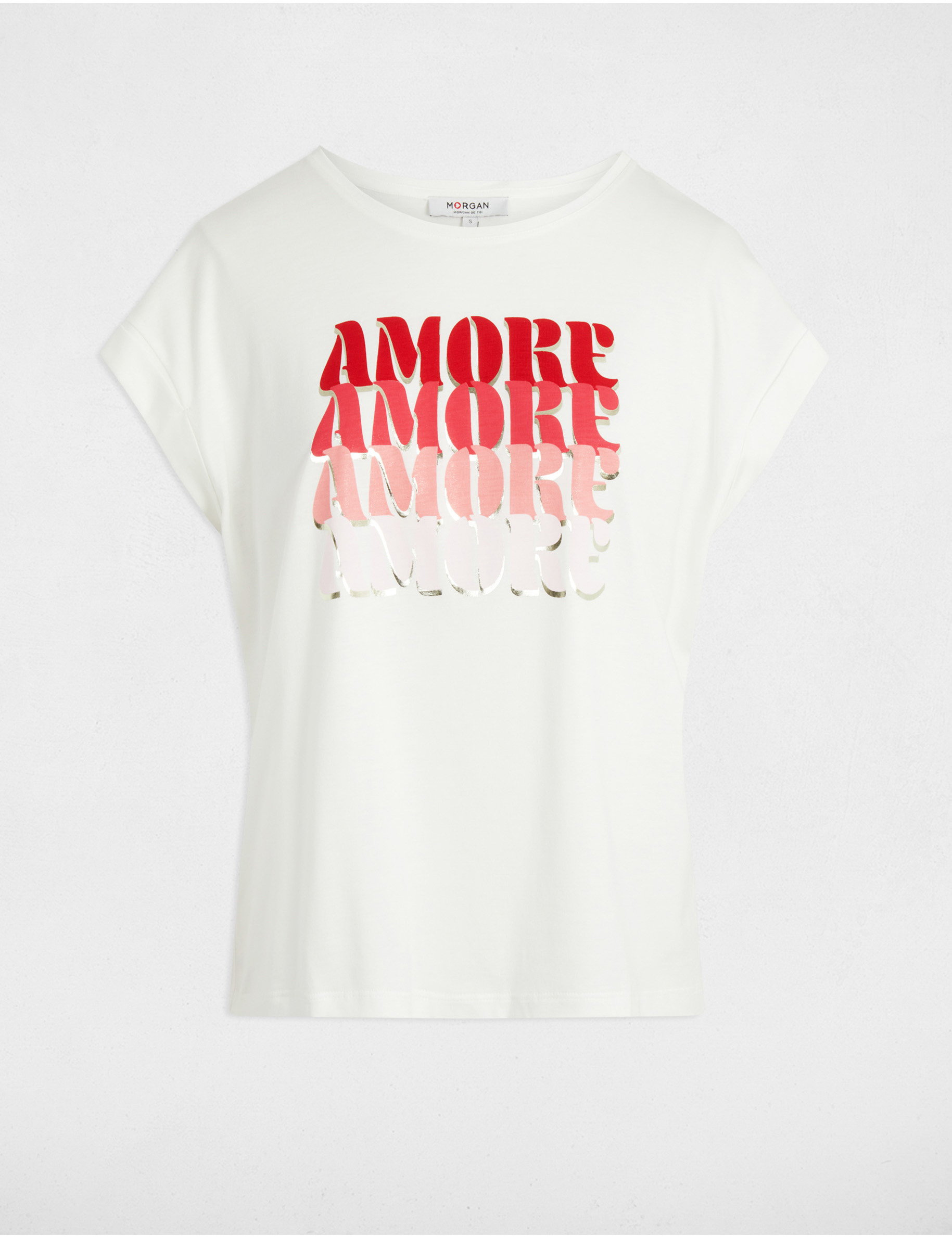 t shirt a inscription blanc femme T-shirt à inscription blanc femme