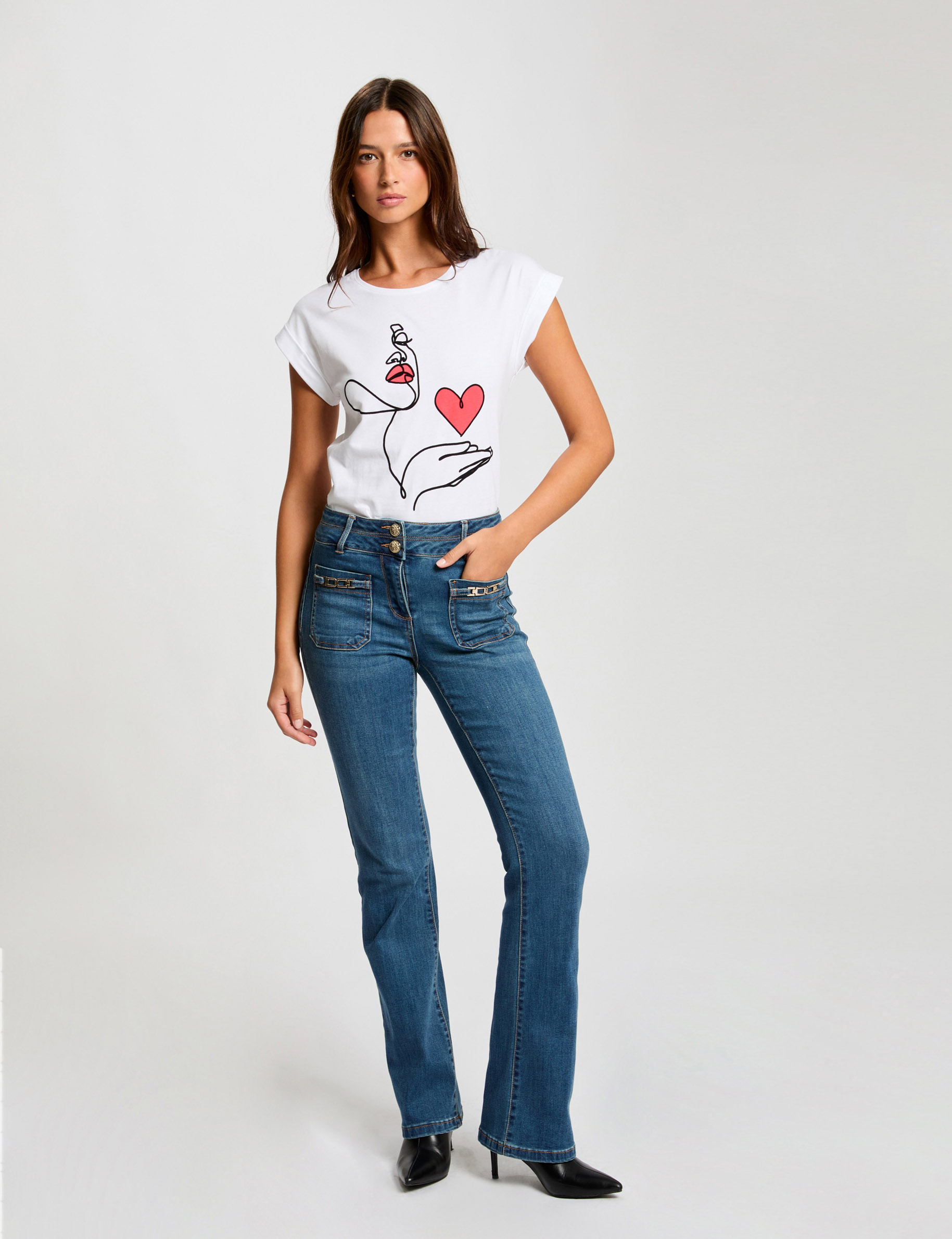 t shirt a inscription ivoire femme T-shirt à inscription ivoire femme