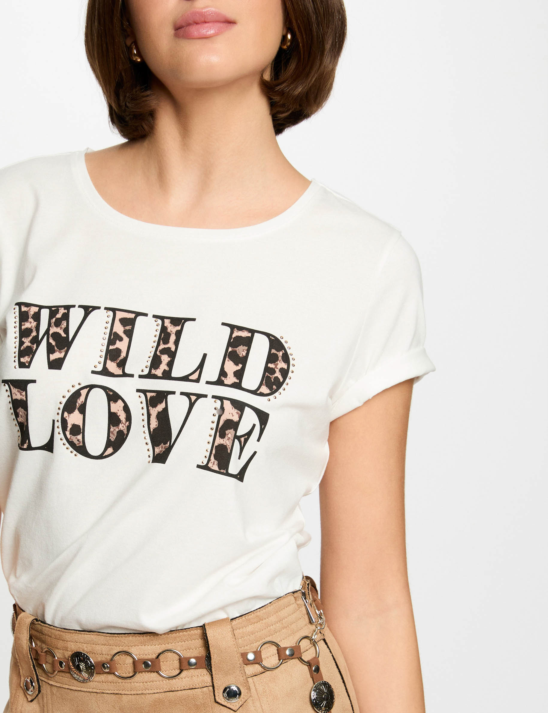 t shirt a inscription blanc femme T-shirt à inscription blanc femme
