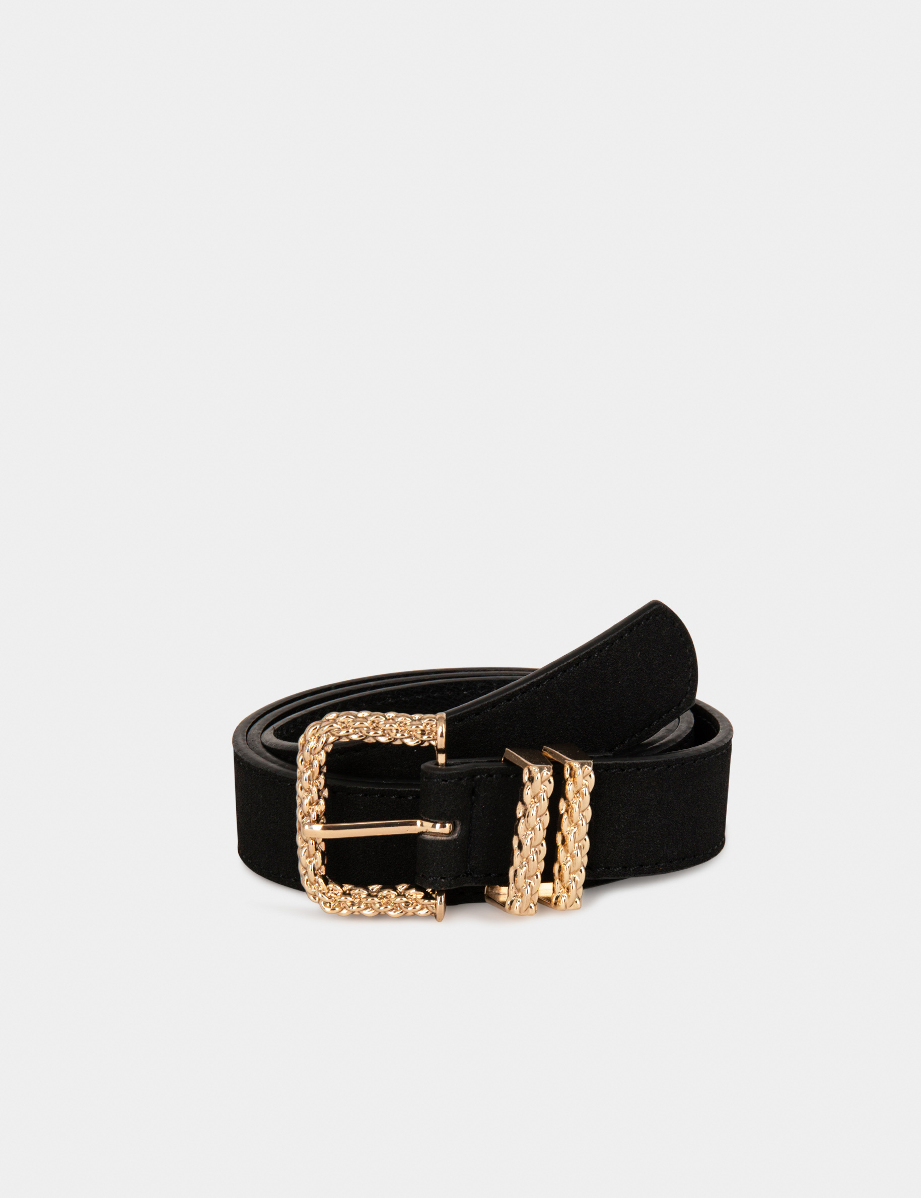 Ceinture à double passant noir femme Ceinture à double passant noir femme