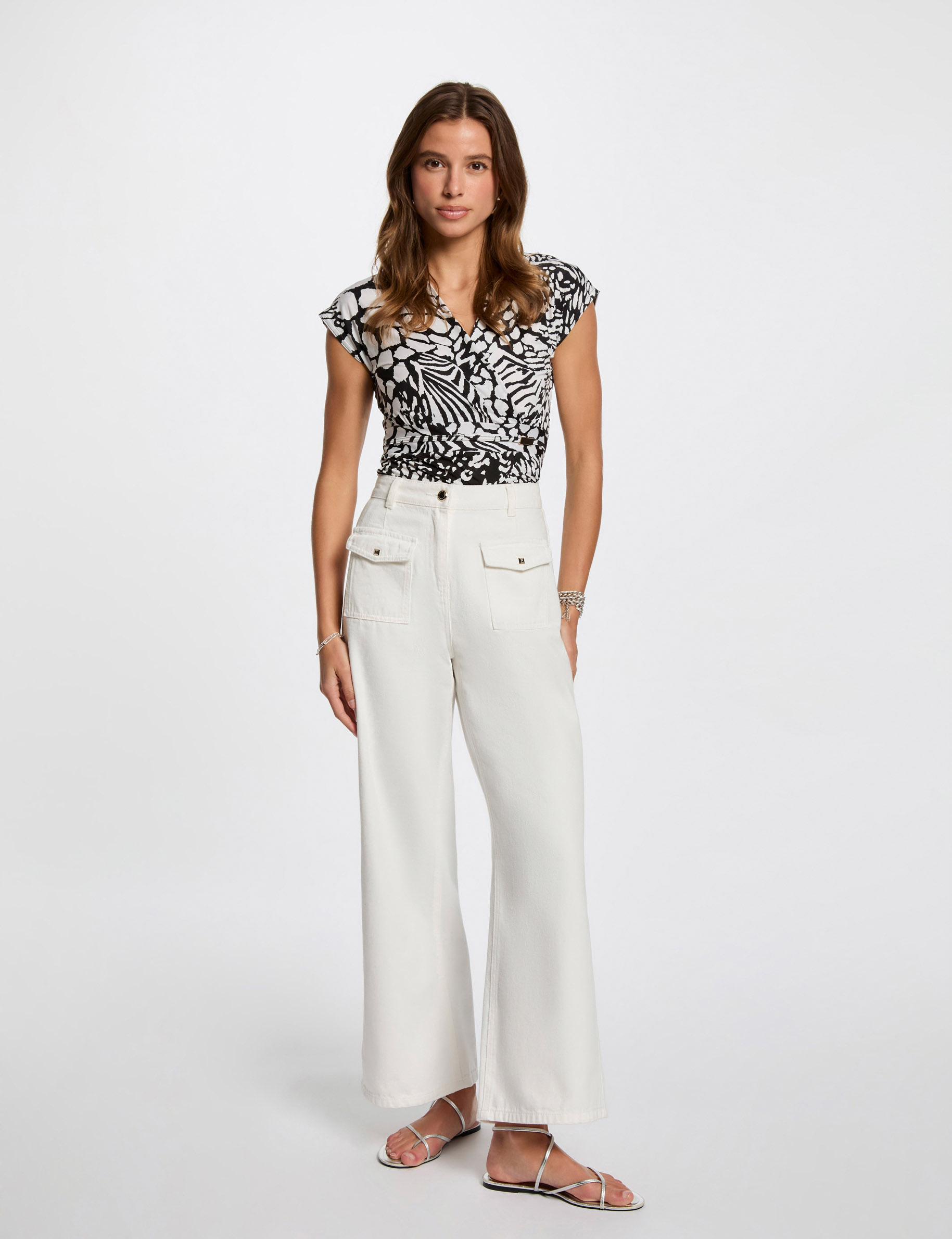 t shirt manches courtes blanc femme T-shirt manches courtes blanc femme