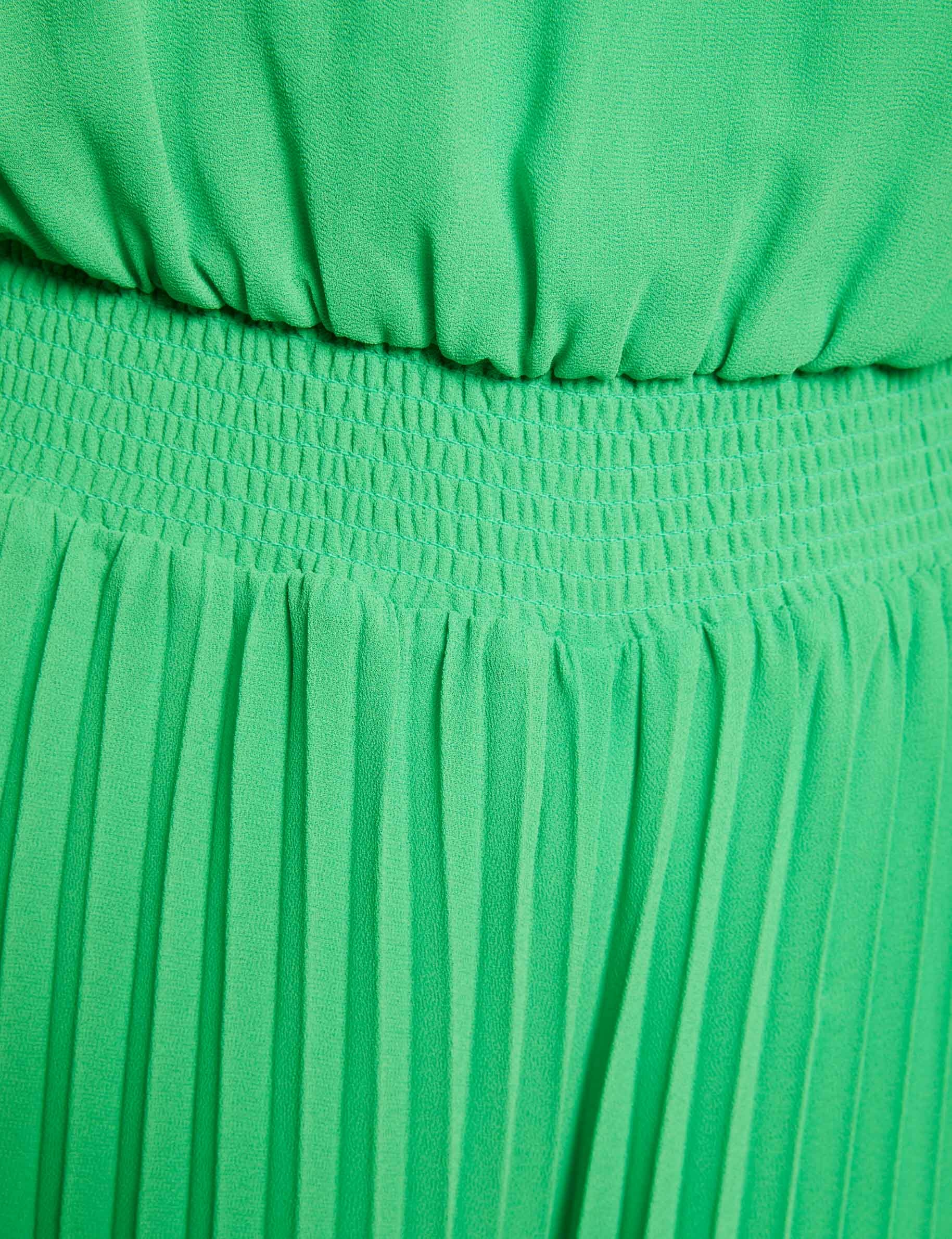 Combinaison Longue Femme CUPSHE Vert Sauge - Dos Nu, Sans Manches, Plissée Avec Poches, En Rayonne, Tailles XS à XXL