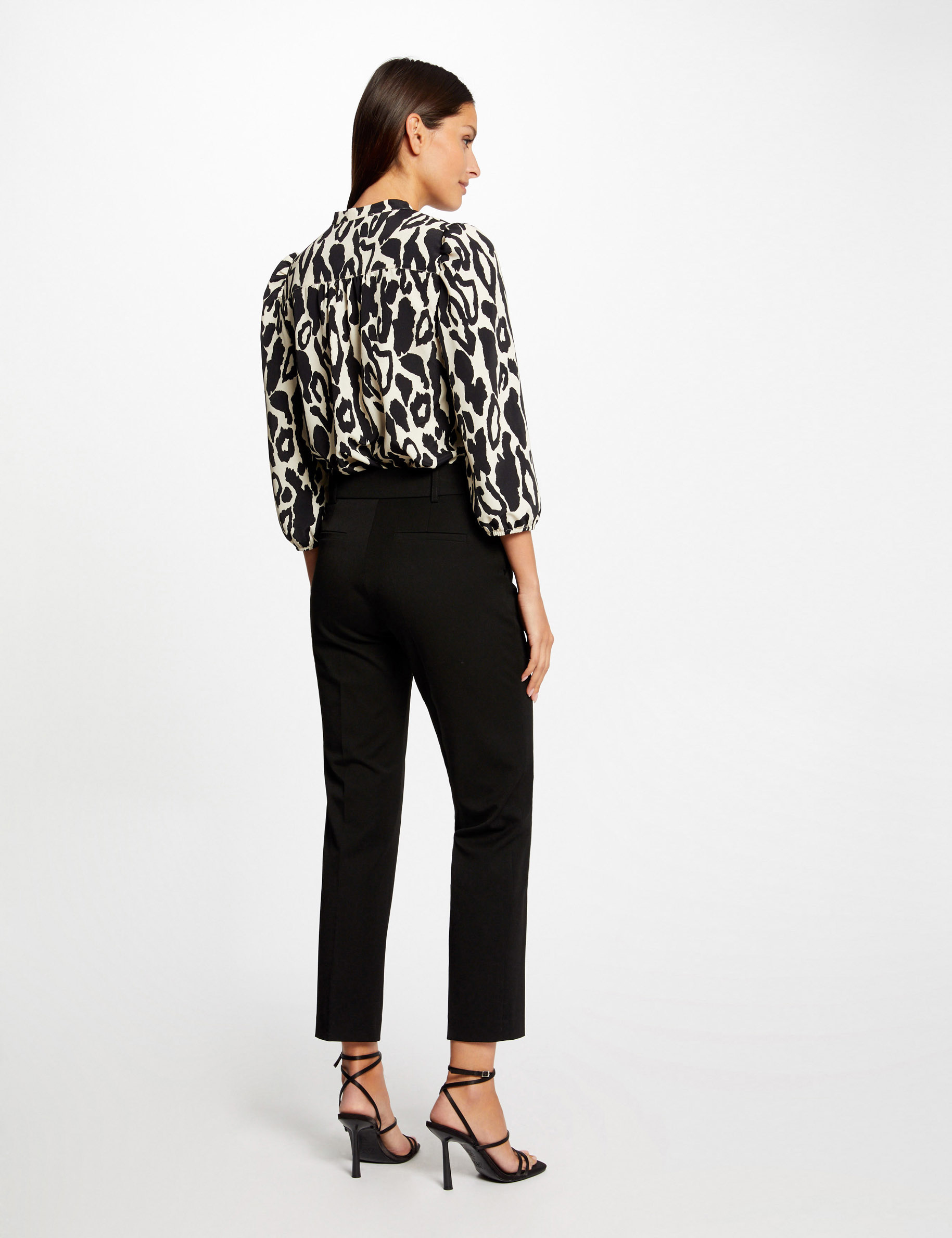 blouse manches 34 imprime animalier multico femme Blouse manches 3/4 imprimé animalier multico femme