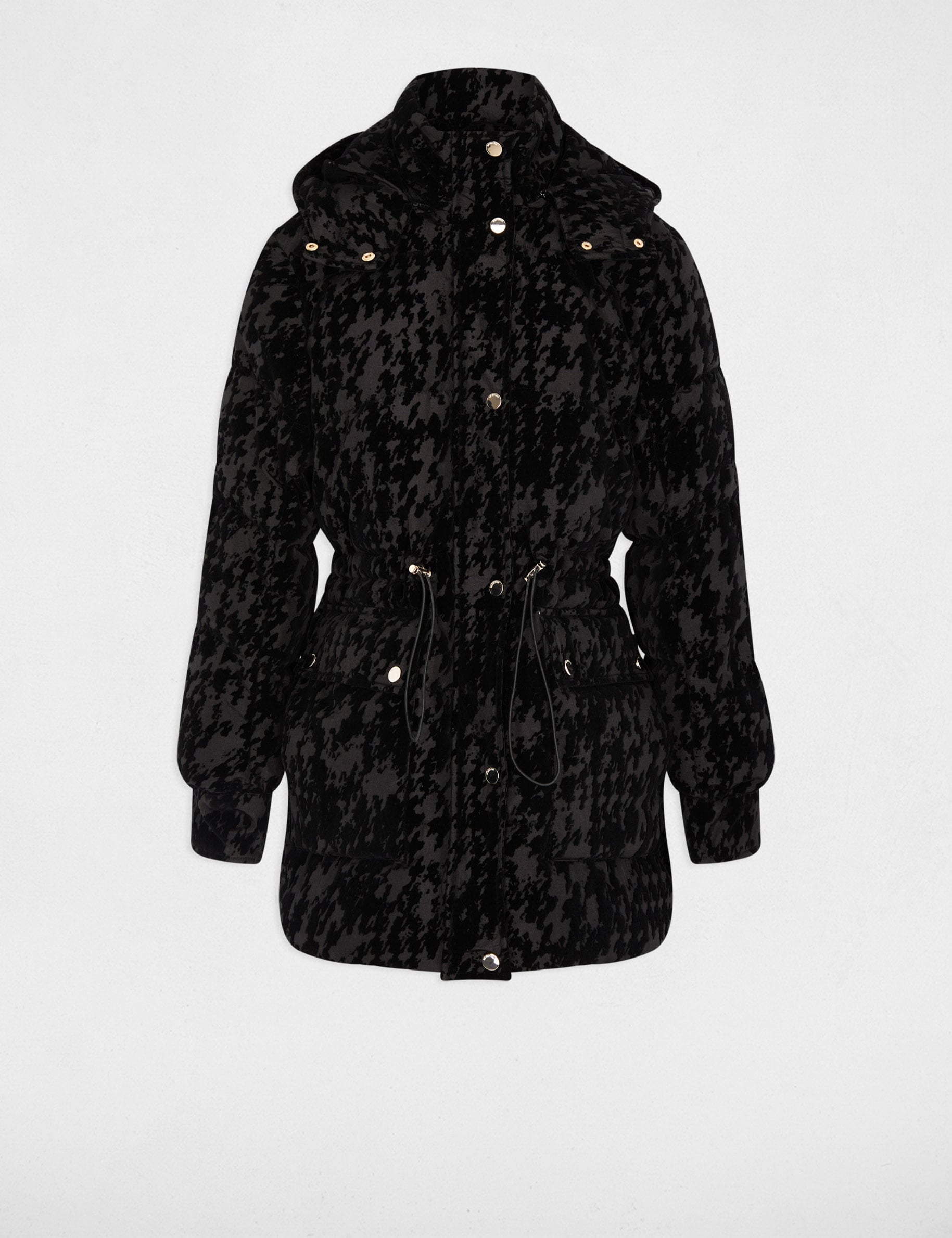 Doudoune velours noir femme