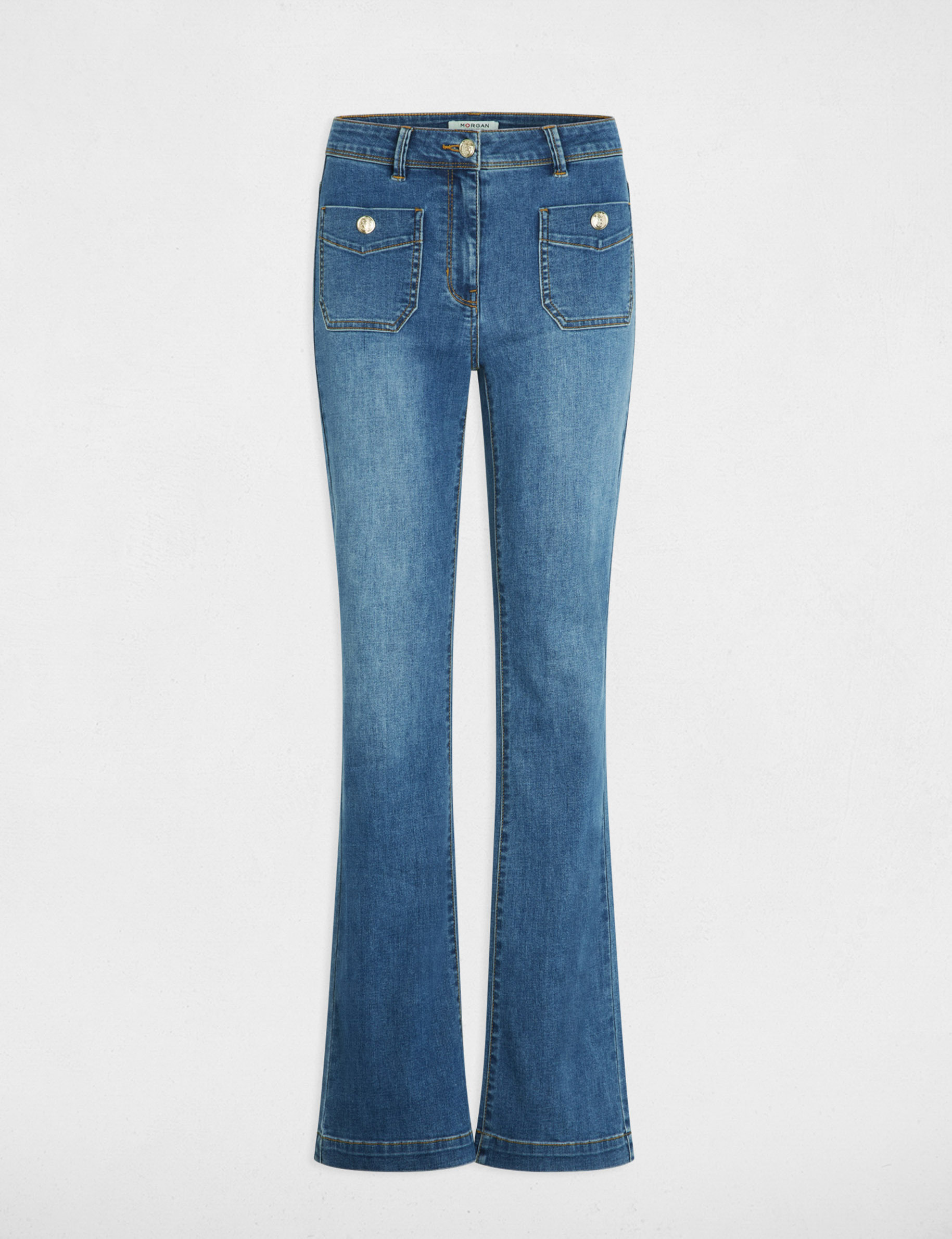 Jean bootcut denim stone femme