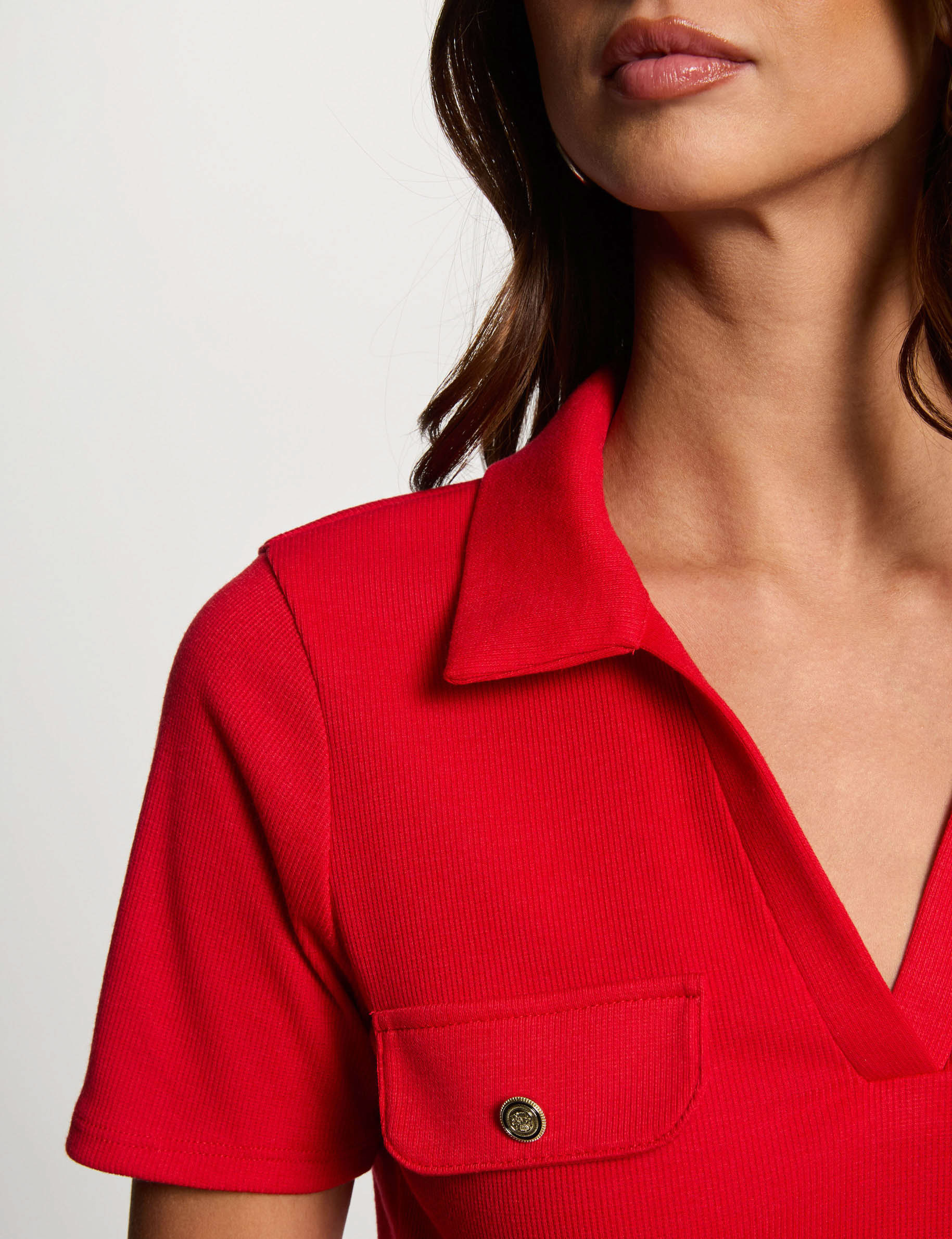 t shirt manches courtes rouge femme T-shirt manches courtes rouge femme