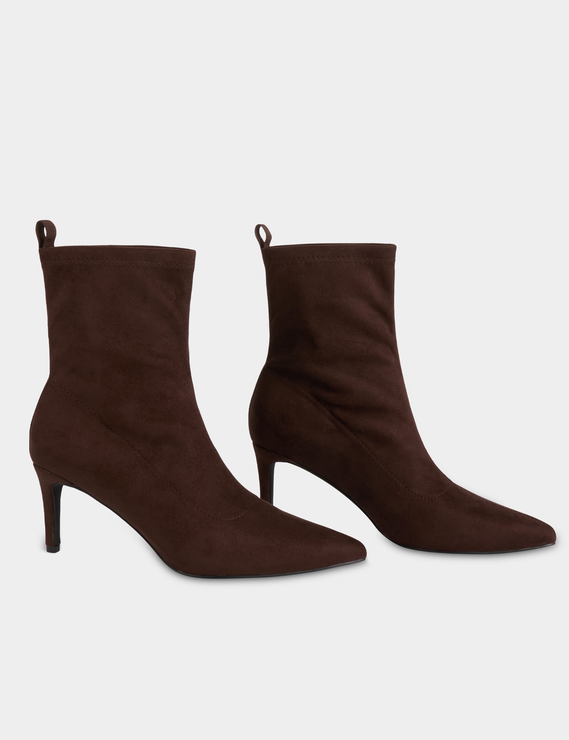 Botte en su&eacute;dine marron fonc&eacute; femme