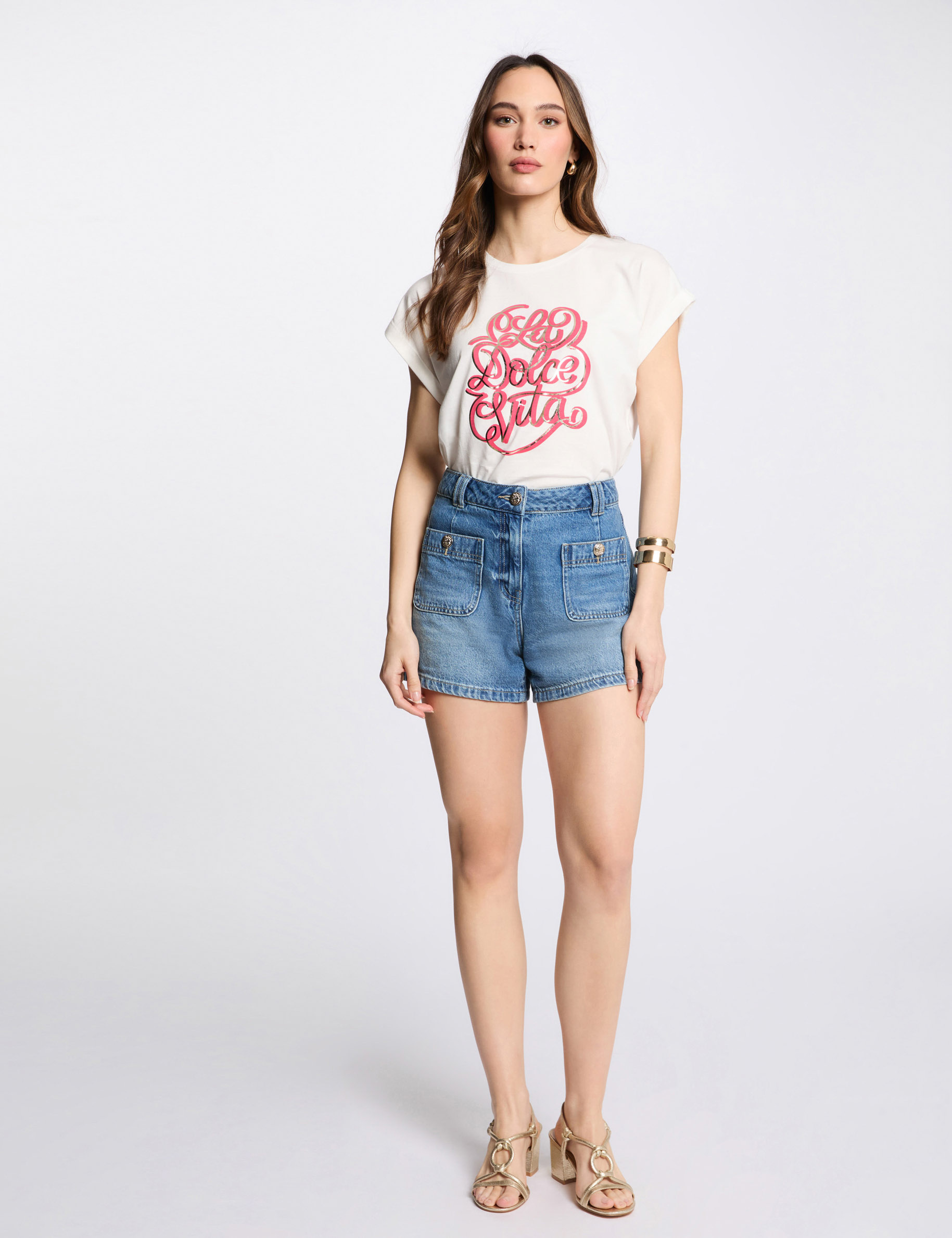 t shirt a inscription blanc femme T-shirt à inscription blanc femme