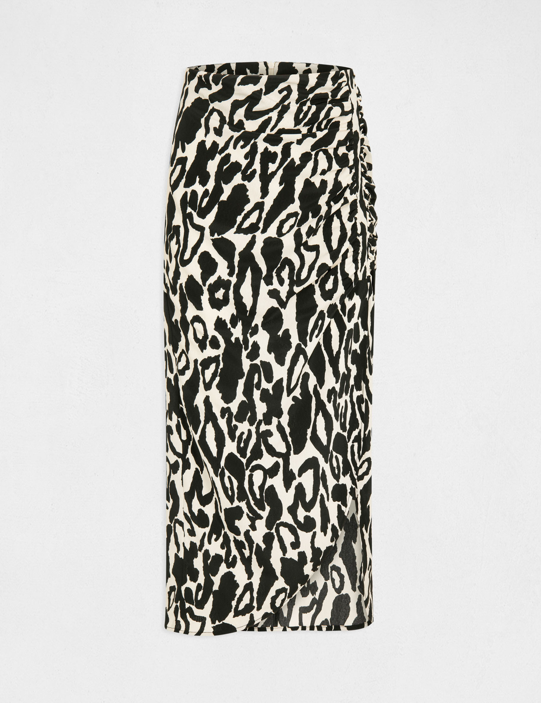 jupe midi droite imprime animalier multico femme Jupe midi droite imprimé animalier multico femme