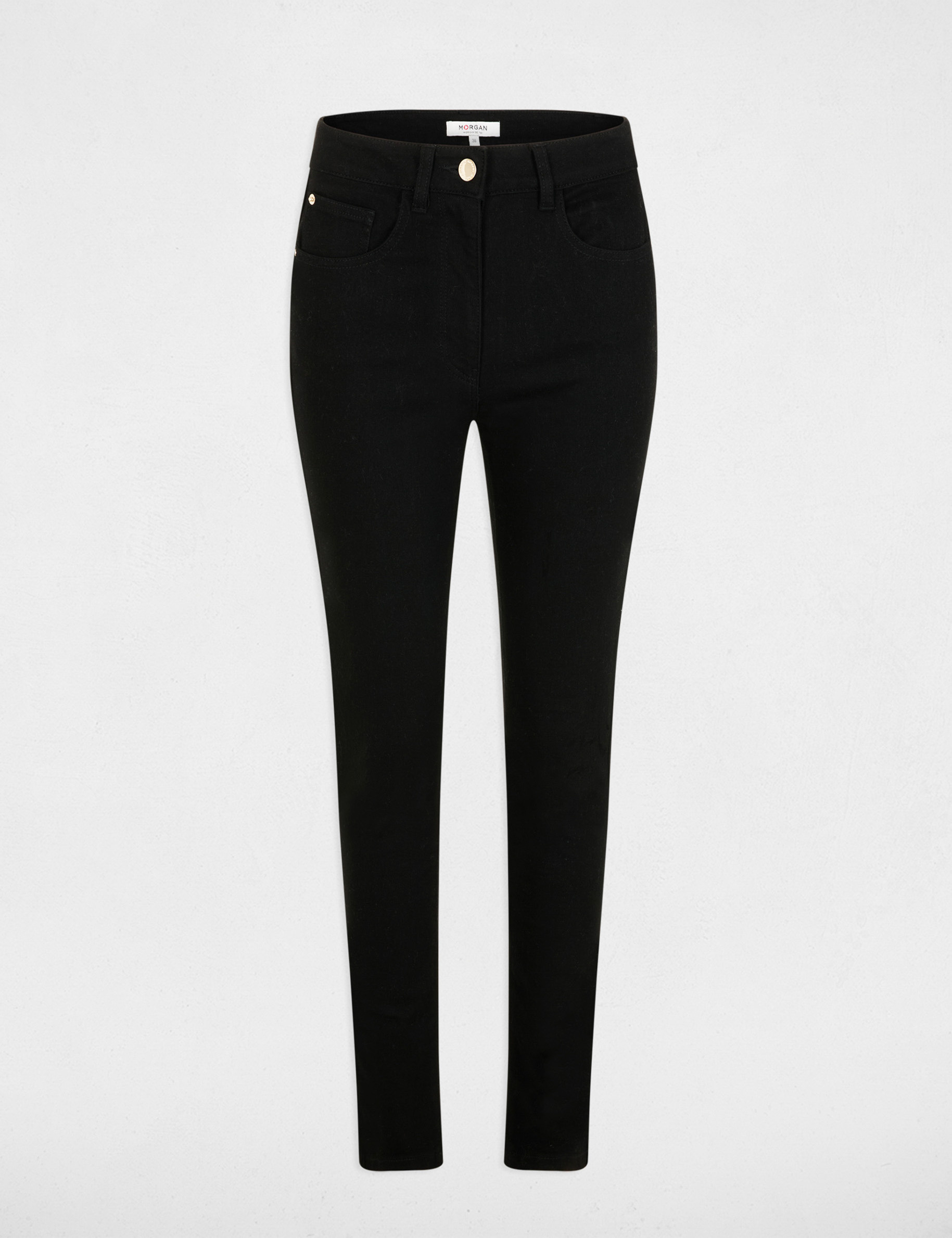 Jean skinny taille haute denim noir femme