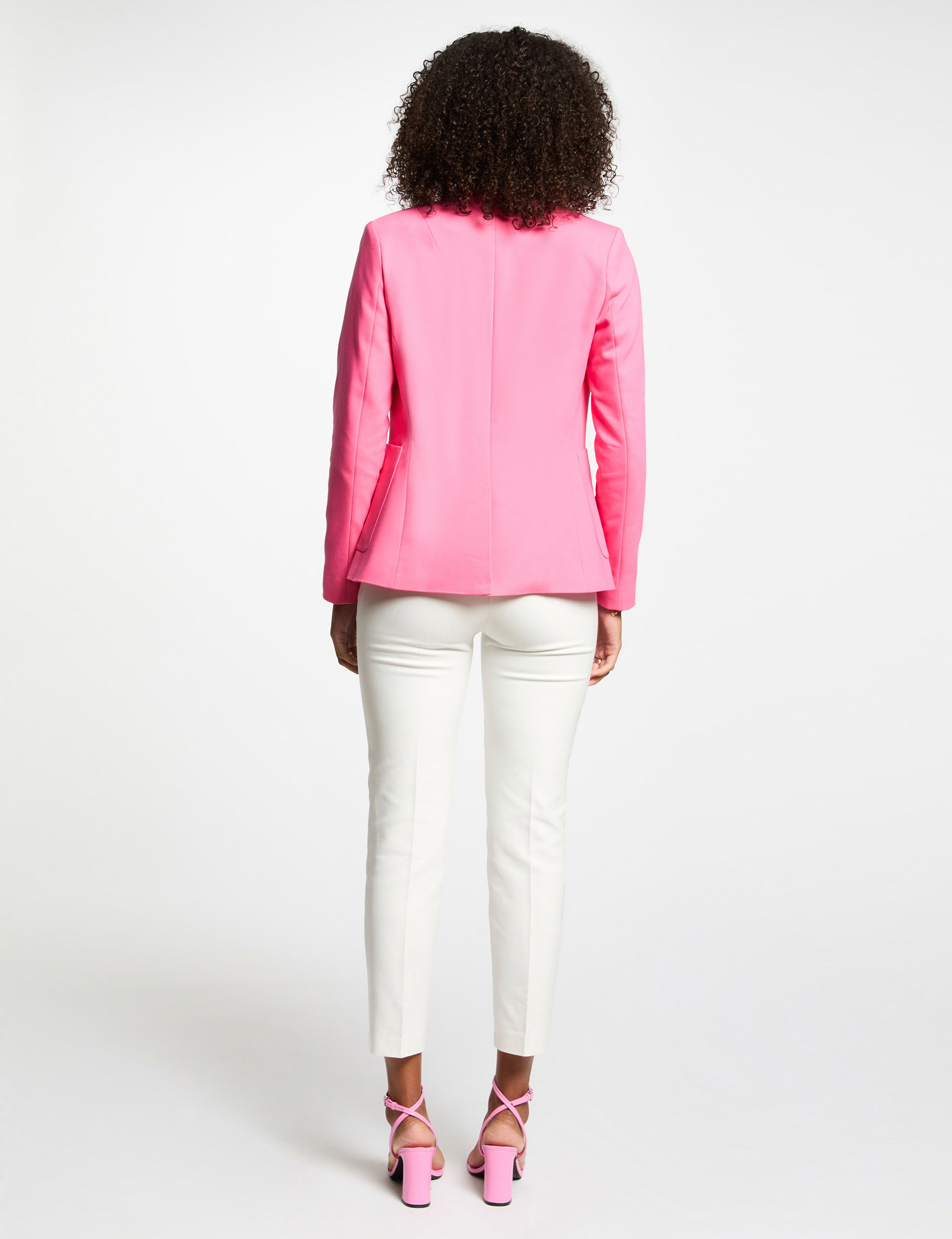 blazer cintre boutonne rose femme Blazer cintré boutonné rose femme