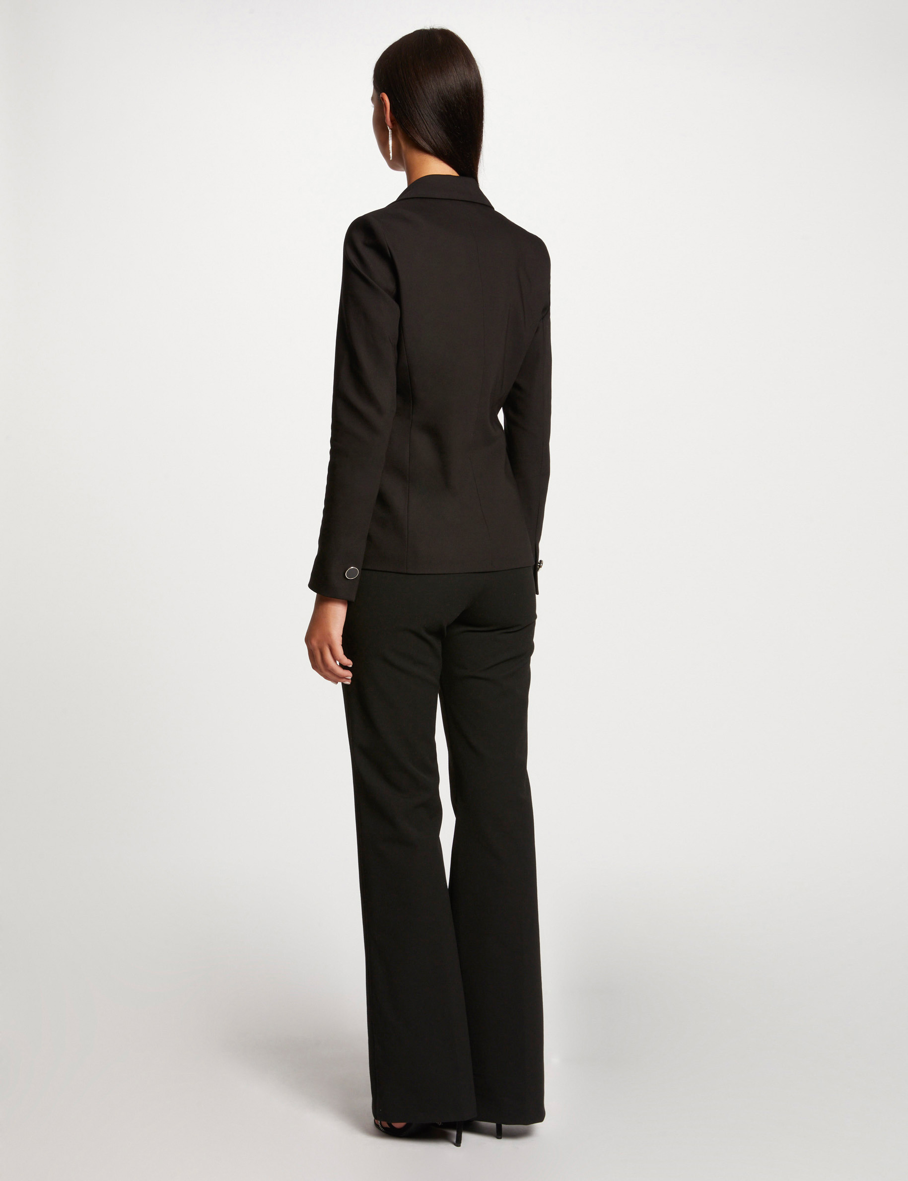 veste city cintree details zippes noir femme Veste city cintrée détails zippés noir femme