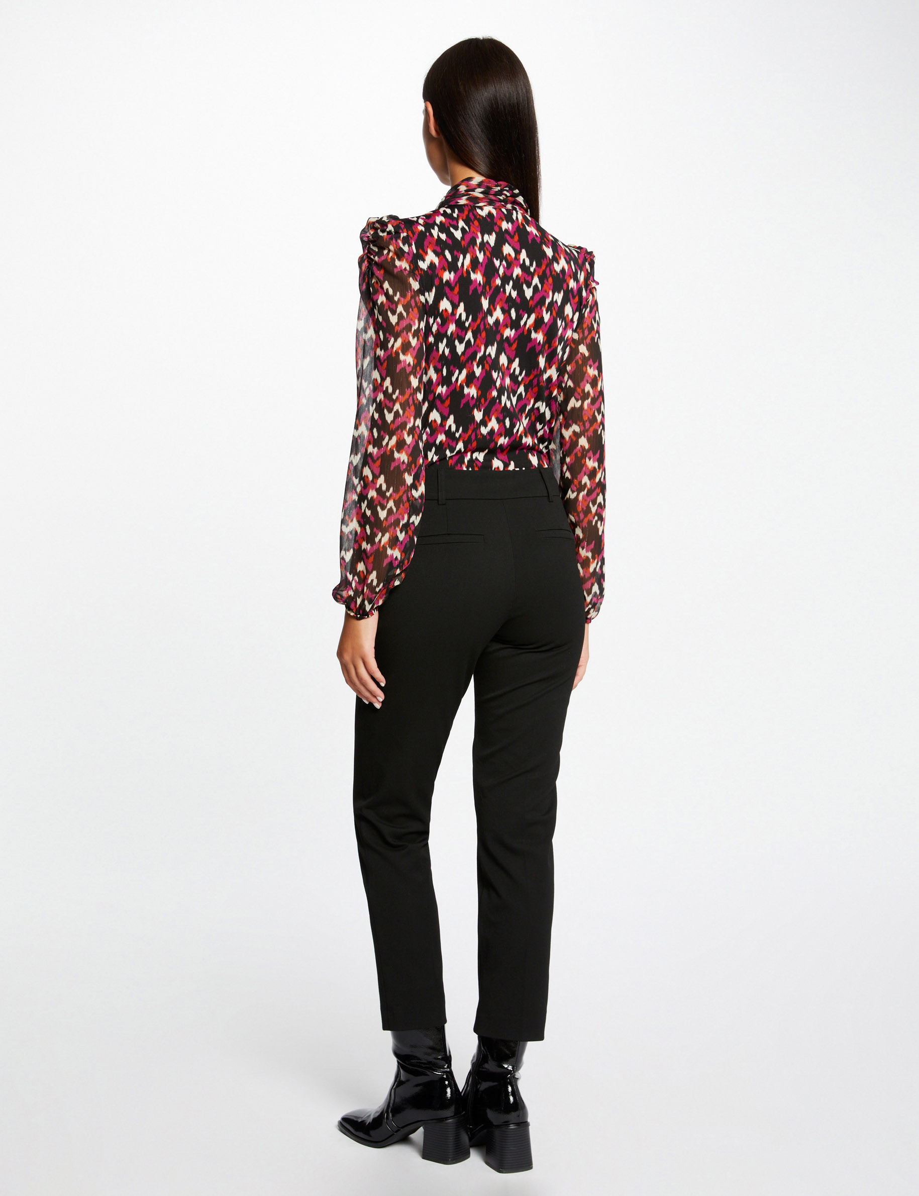 t shirt manches longues imprime abstrait multico femme T-shirt manches longues imprimé abstrait multico femme