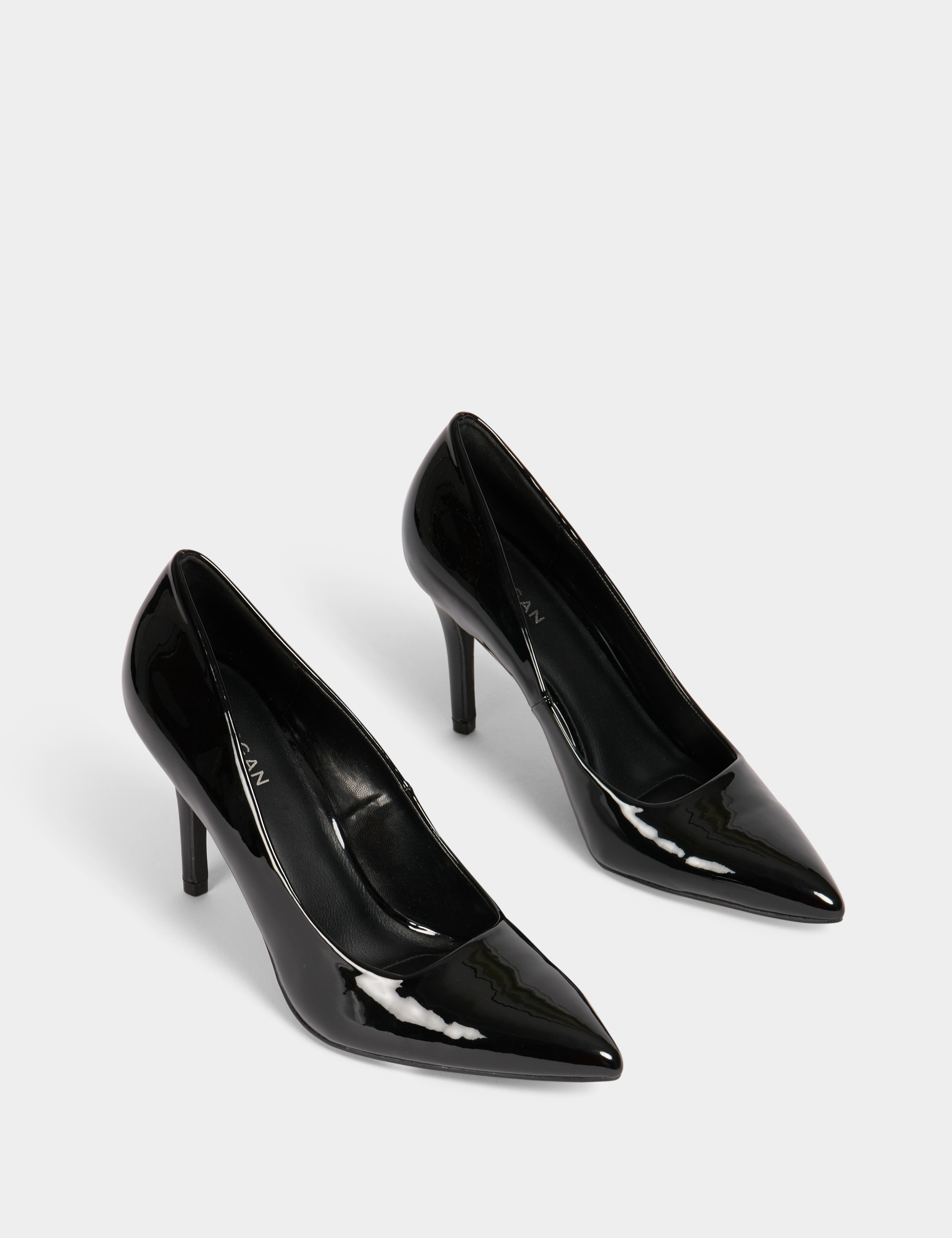 escarpins a talons vernis noir femme Escarpins à talons vernis noir femme