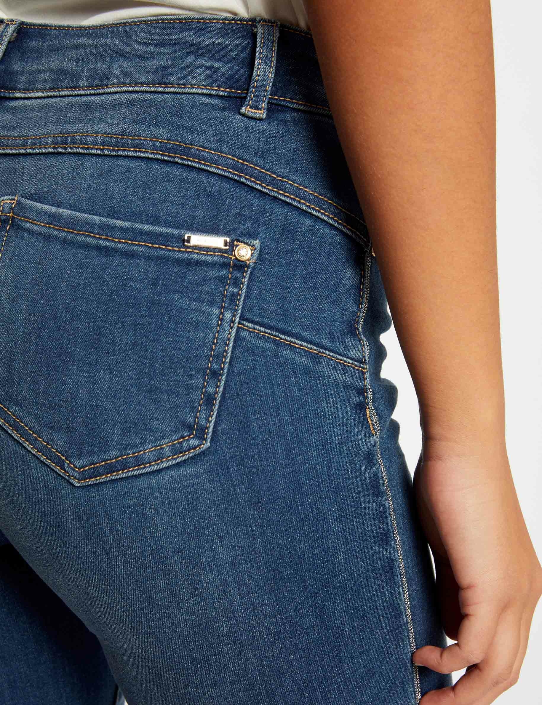 jeans slim avec liseres metallises jean stone femme Jeans slim avec liserés métallisés jean stone femme