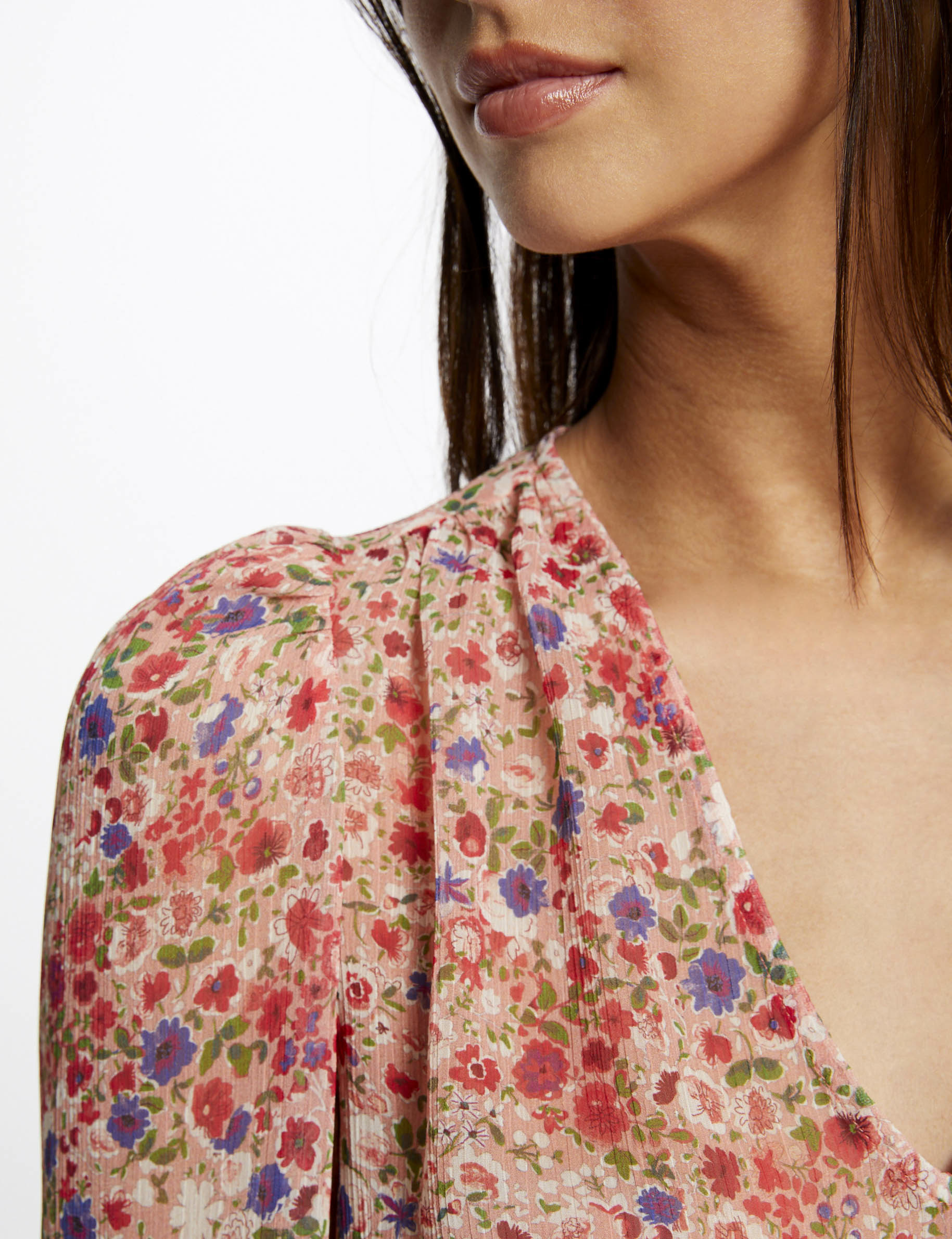 Blouse manches longues imprimé floral multico femme Blouse manches longues imprimé floral multico femme