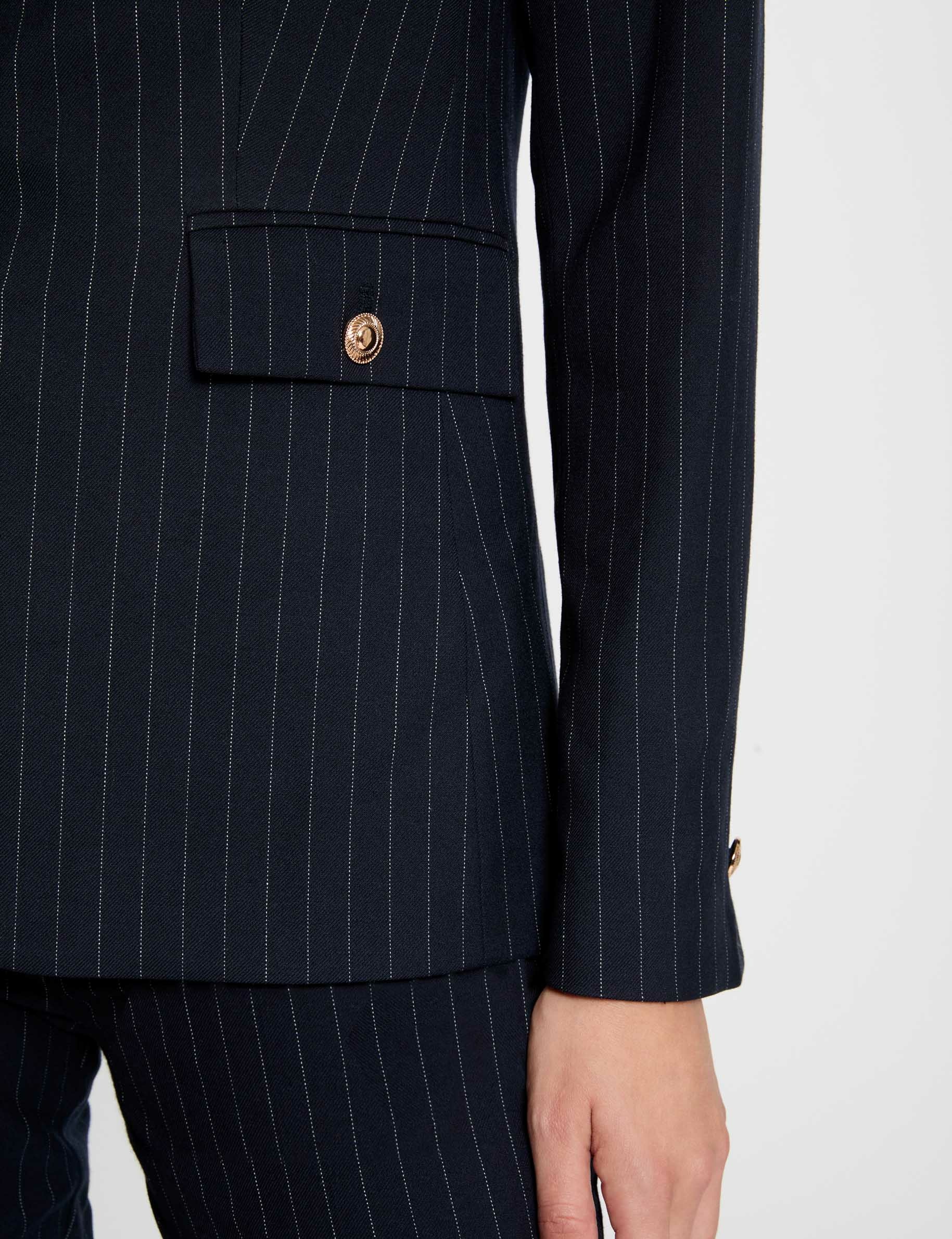 Blazer long bleu marine femme best sale