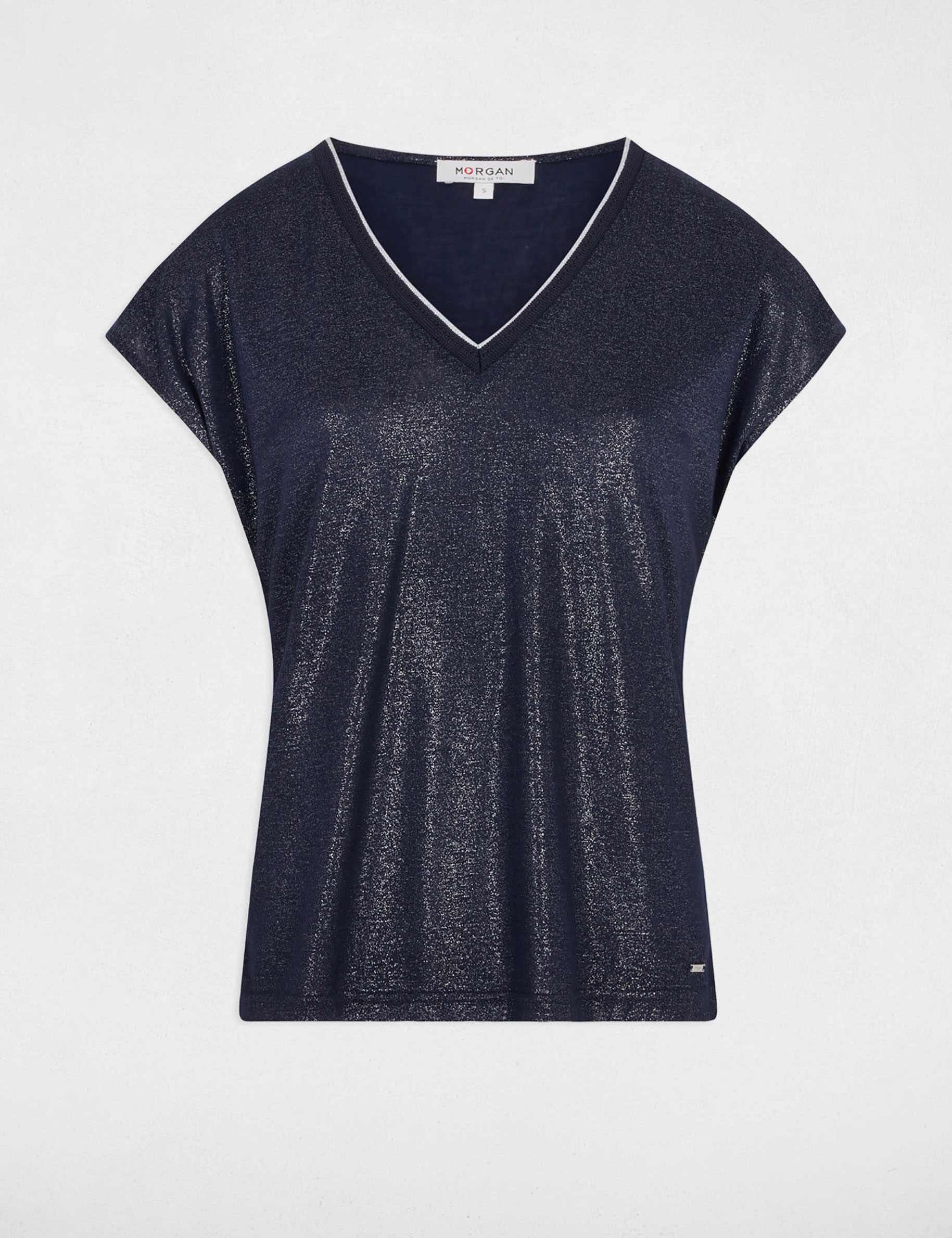 t shirt manches courtes bleu marine femme T-shirt manches courtes bleu marine femme