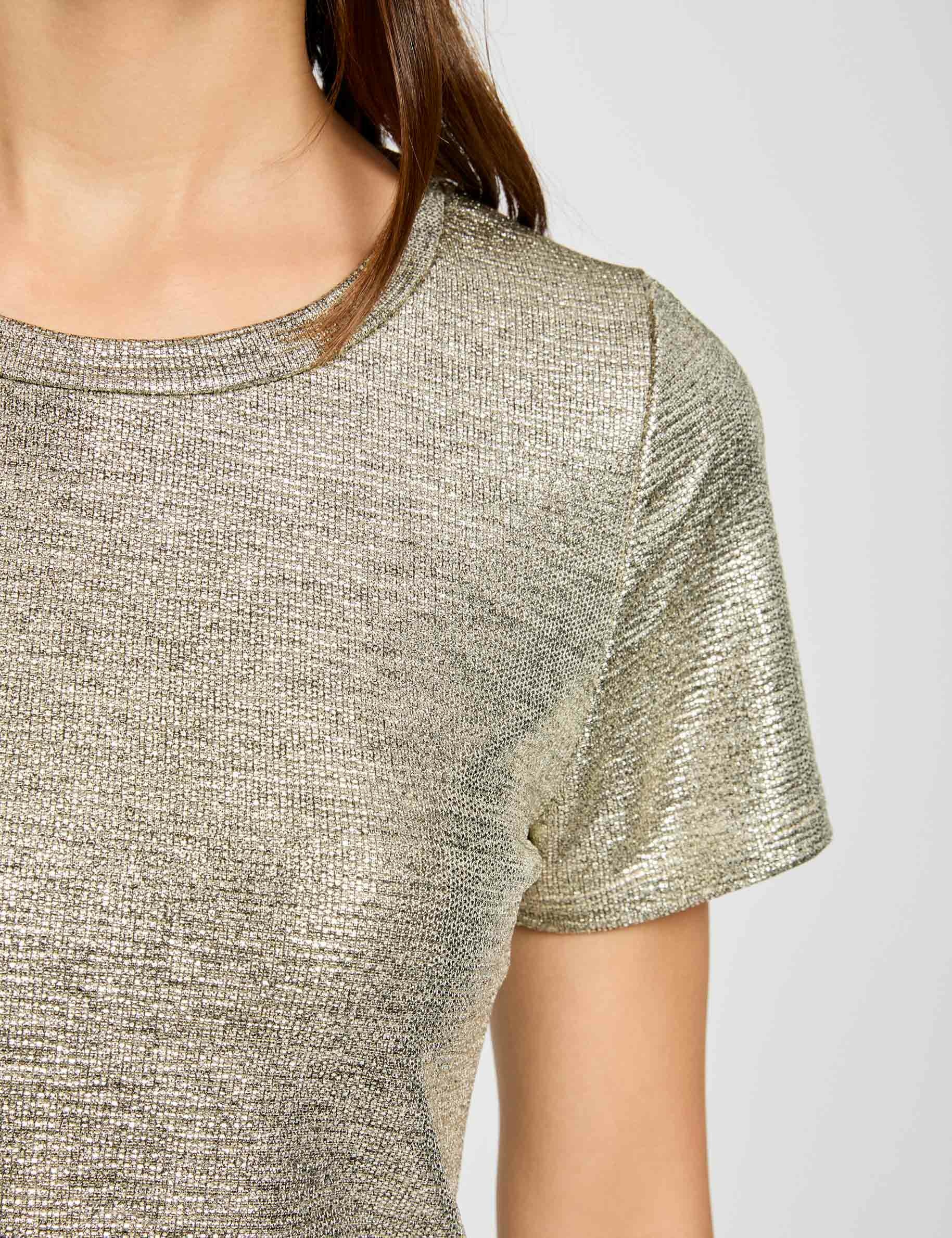 T-shirt manches courtes dore femme