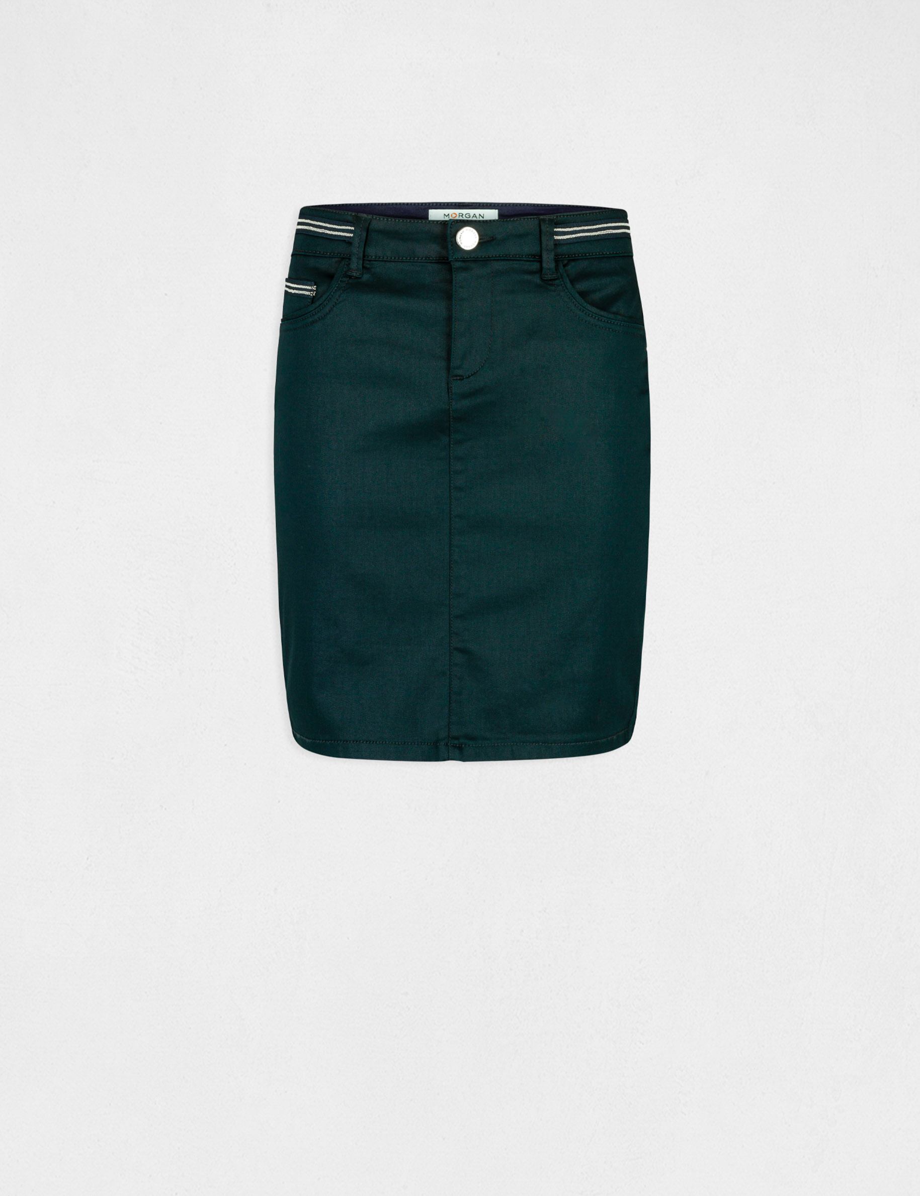 Tailleur Jupe Vert Foncé Business avec Haut Noir