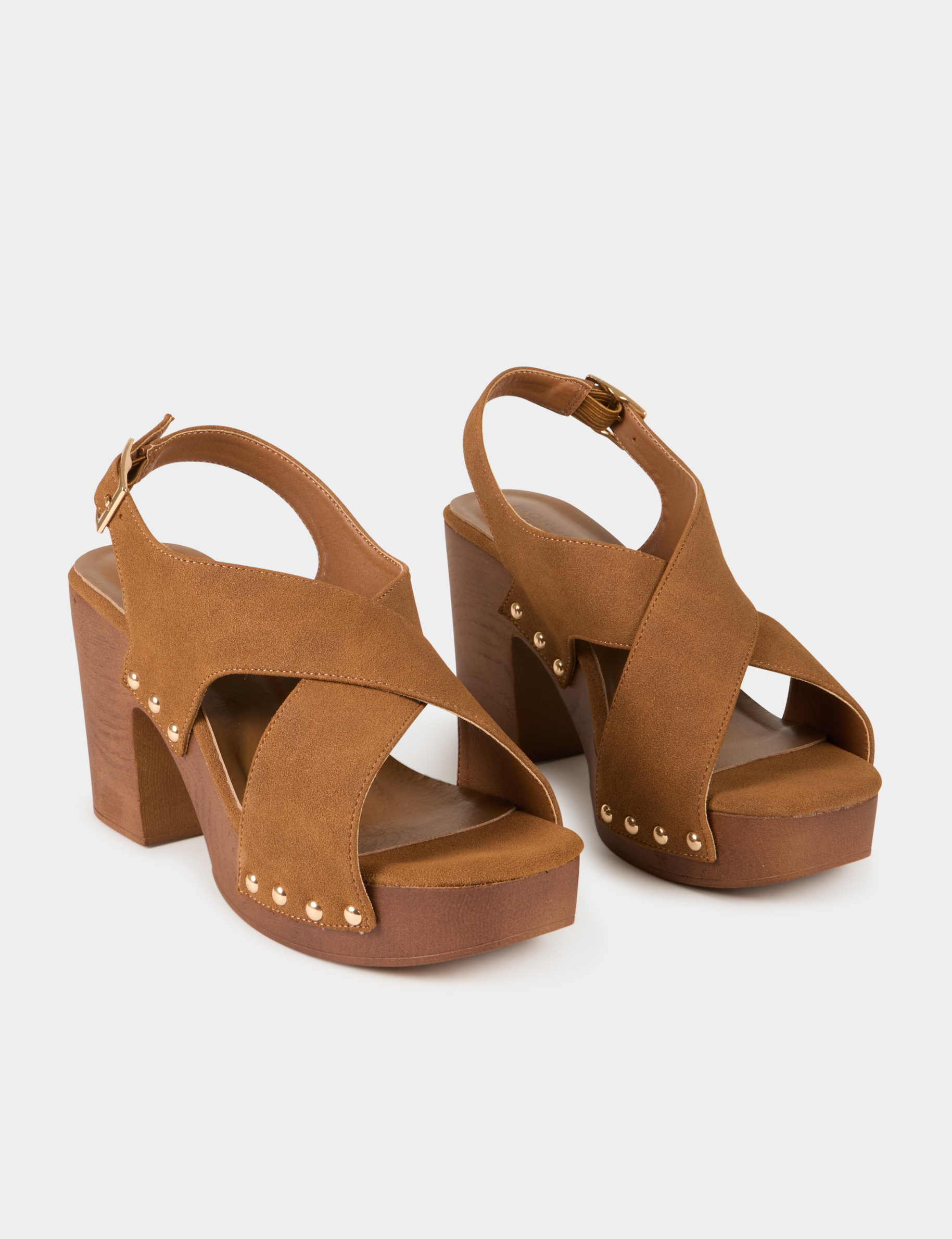 Shoes&blues.es Sandales à Talons Pour Femme Confortables Avec Pelle Fine Et Fermeture Ankle Strap à Boucle, Imprimé Multicolore., Bleu, 40 EU