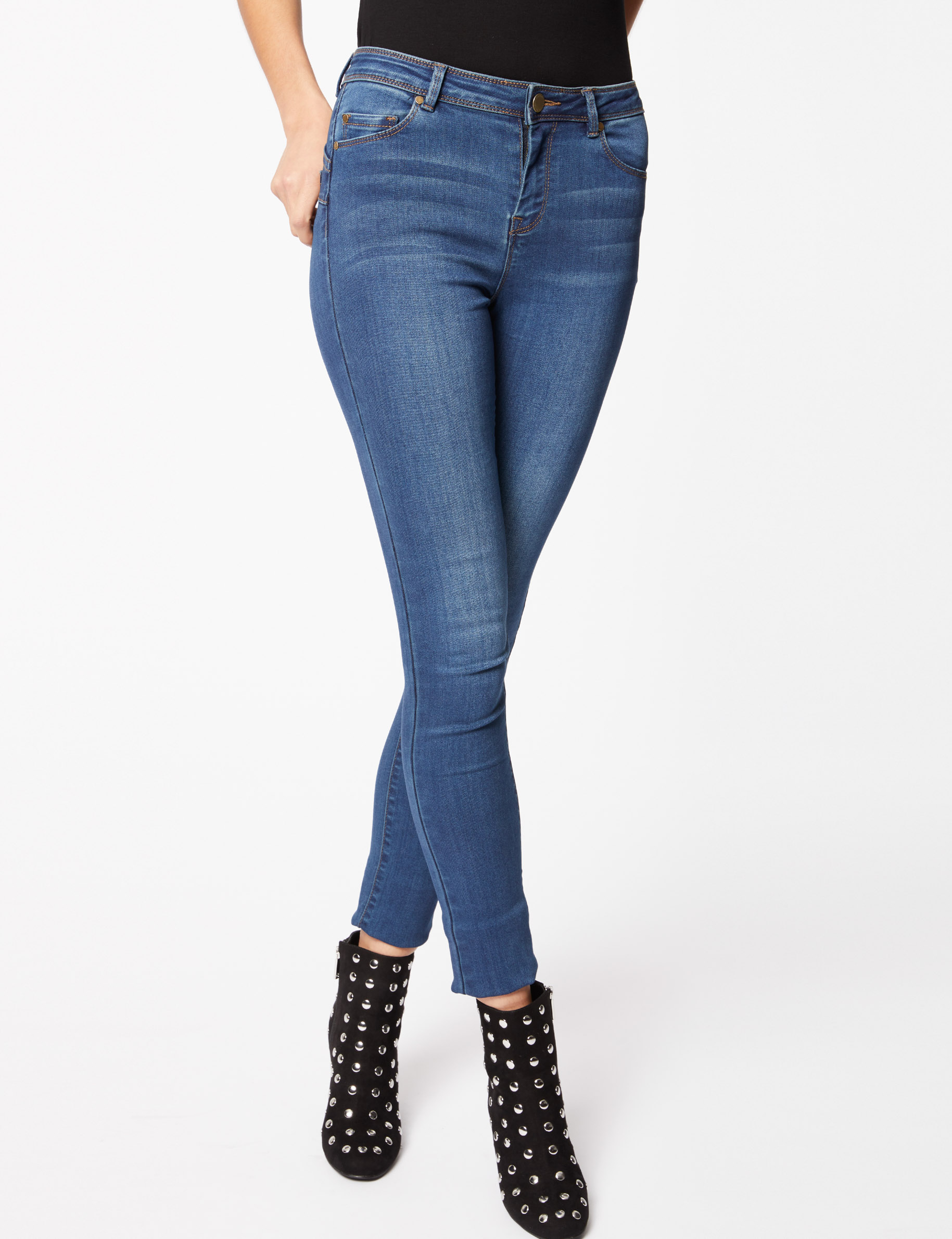 Jean slim effet délavé jean stone femme Jean slim effet délavé jean stone femme
