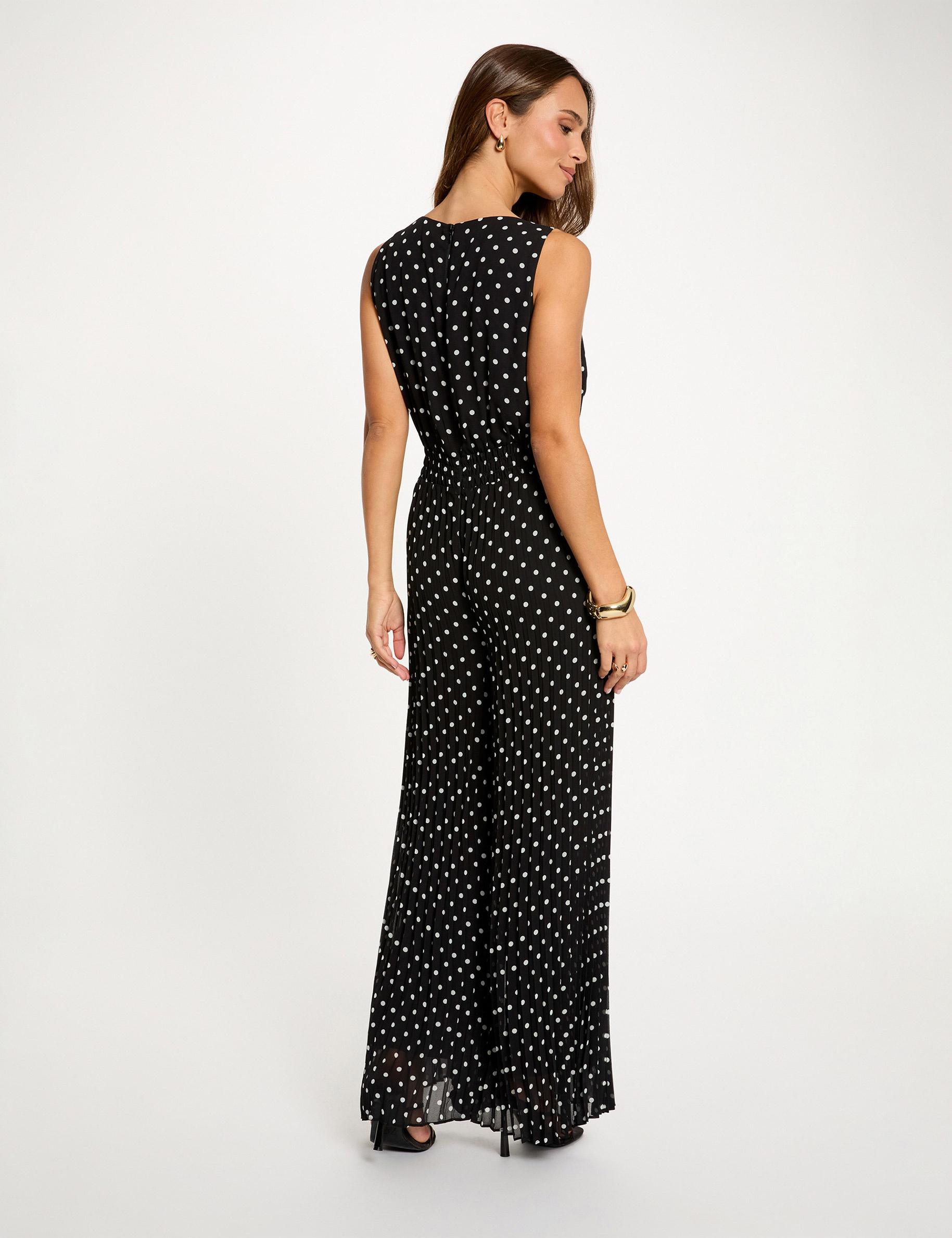Combinaison fluide pliss&eacute;e multicolore femme