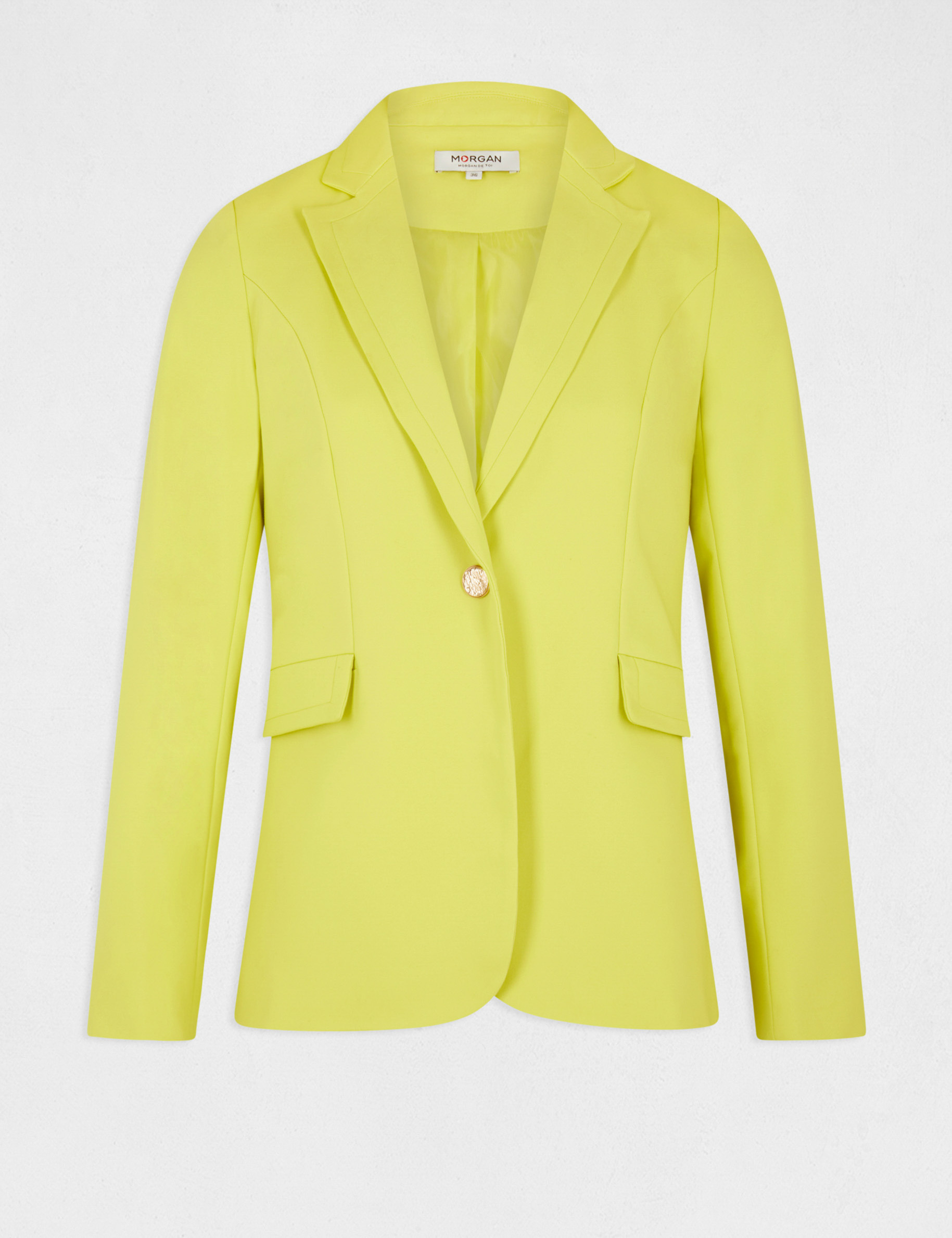 Veste cintrée col cranté à revers anis femme