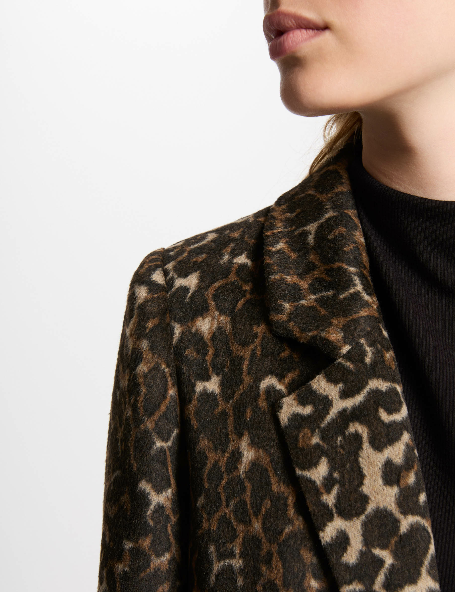 manteau long imprime leopard multicolore femme Manteau long imprimé léopard multicolore femme