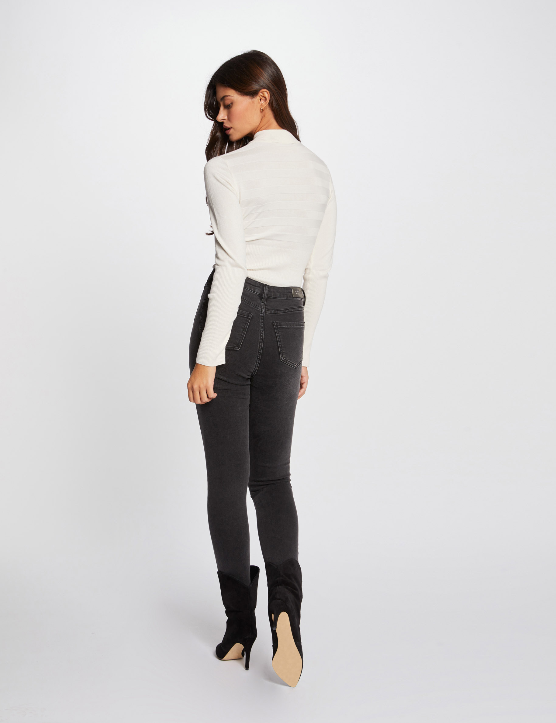 Pull Femme Col Rond Manches Longues Zippé main image 1