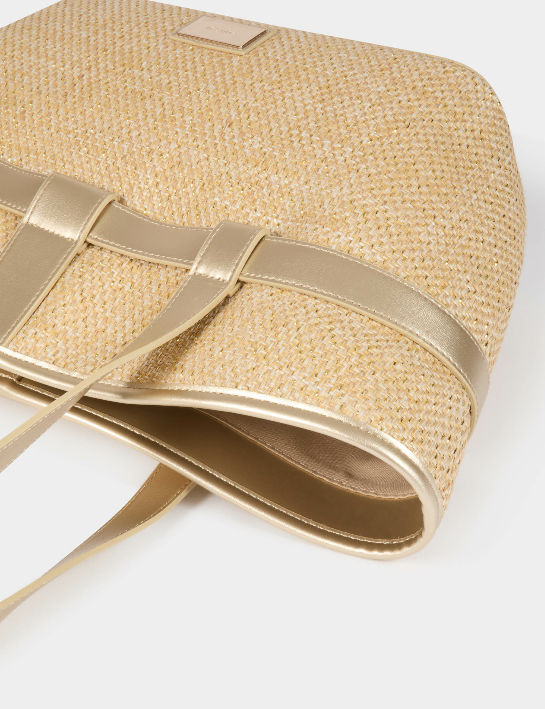 sac cabas tresse beige femme Sac cabas tressé beige femme