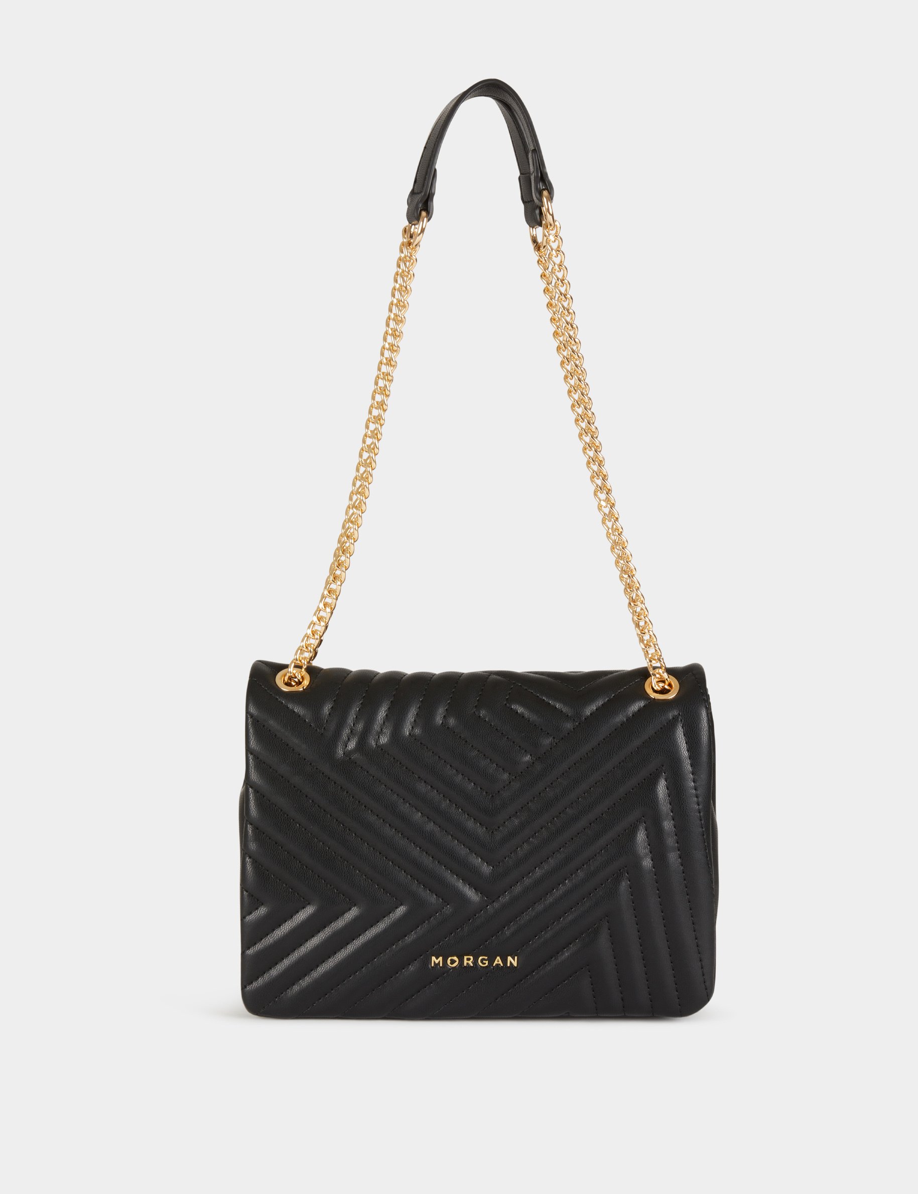 Sac pochette matelassé noir femme