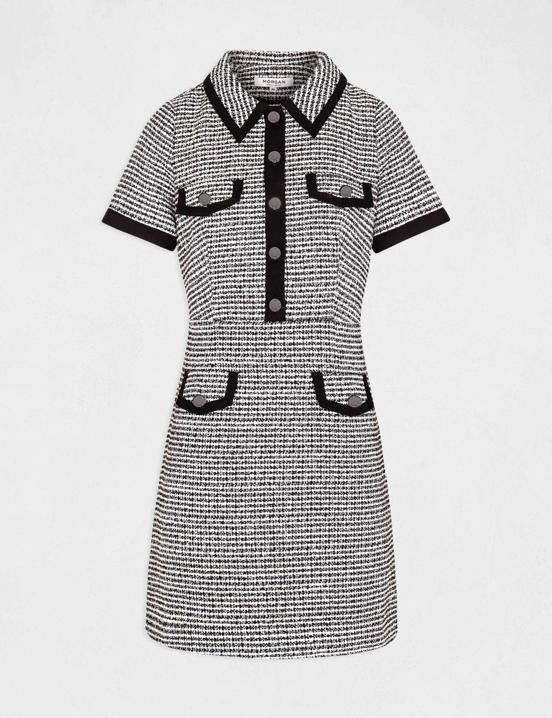 robe droite avec col polo noir femme Robe droite avec col polo noir femme