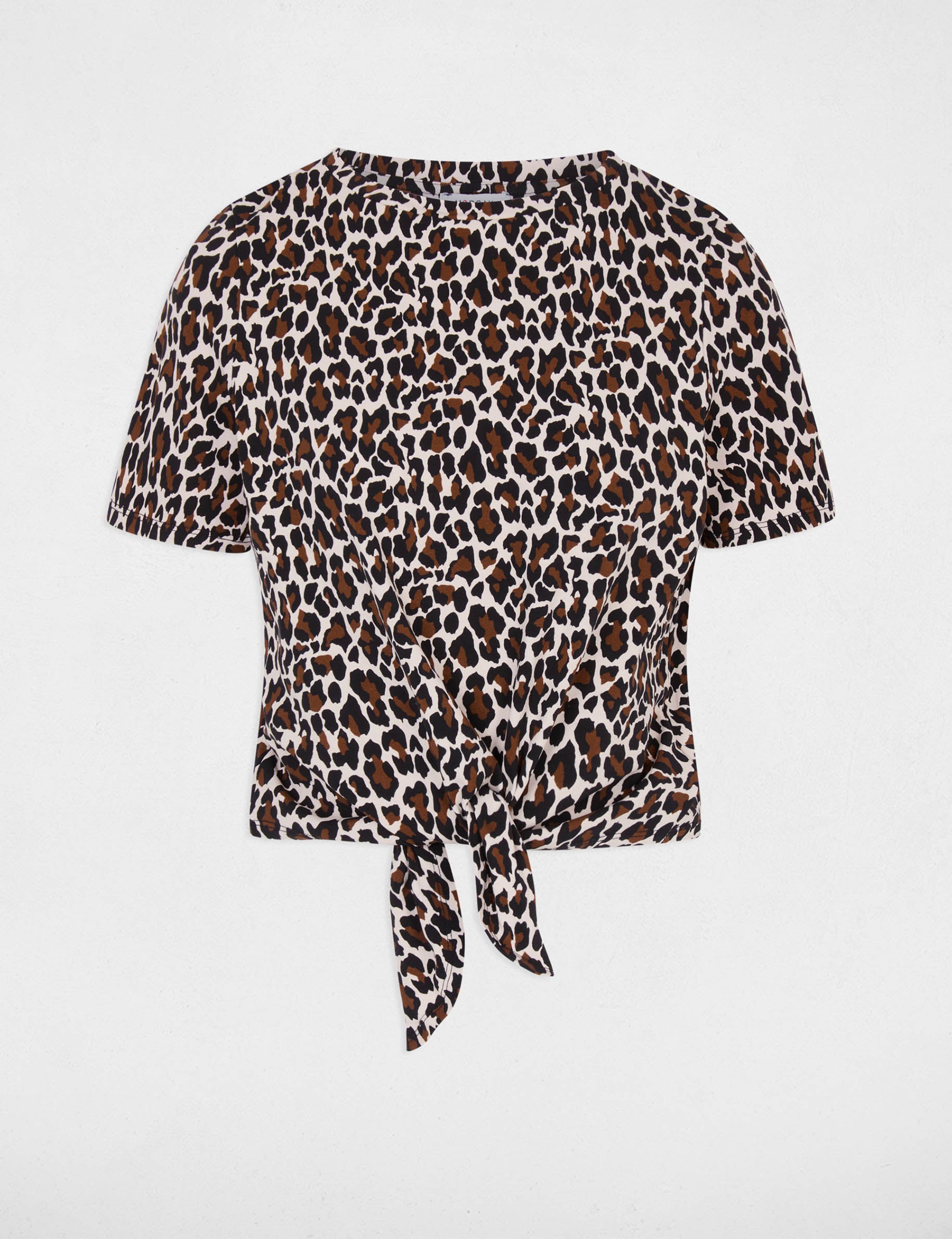 T-shirt droit cropped multicolore femme