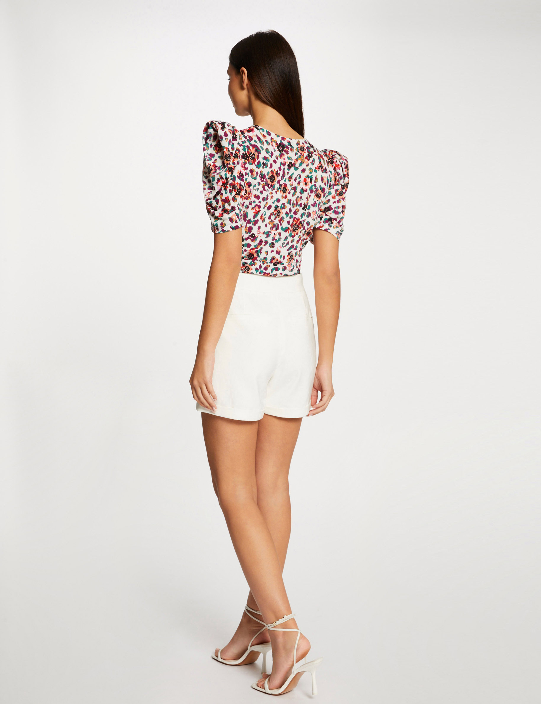 T-shirt manches courtes imprimé floral multico femme T-shirt manches courtes imprimé floral multico femme