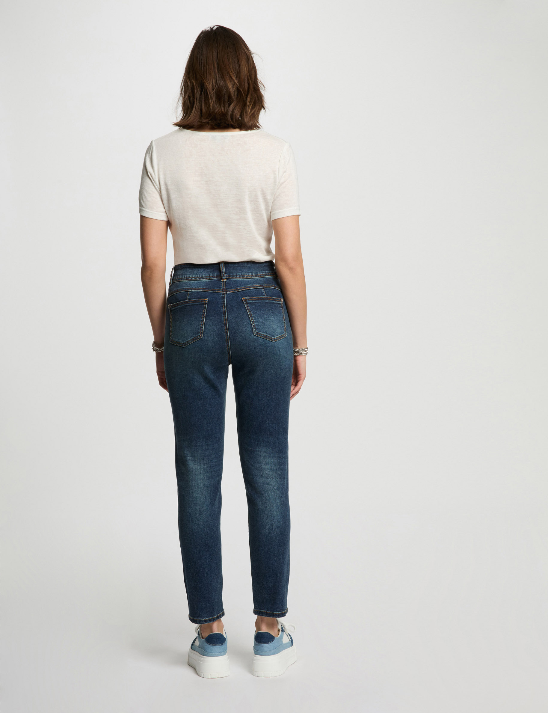 jeans slim 78eme denim stone femme Jeans slim 7/8ème denim stone femme