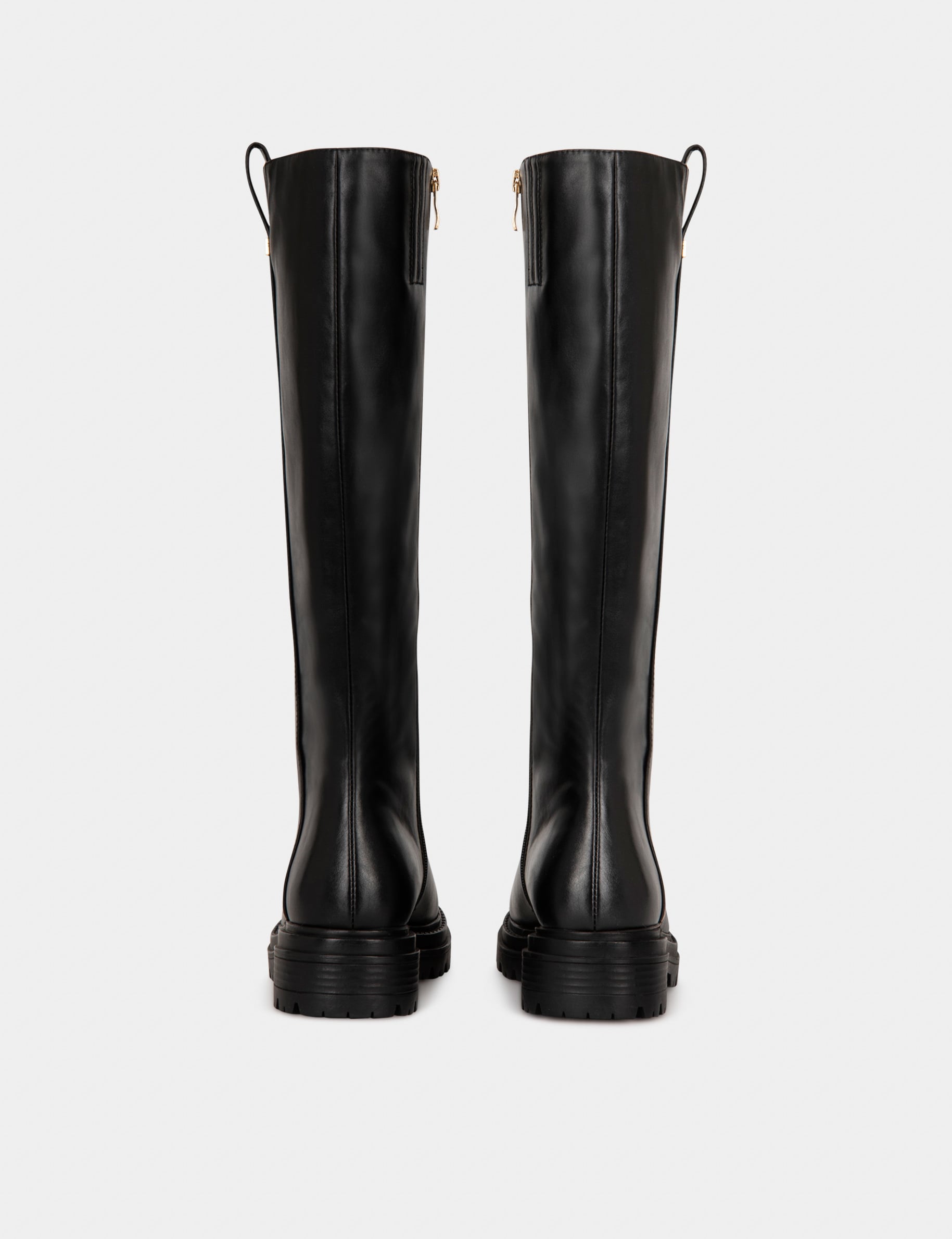 Botte similicuir noir femme