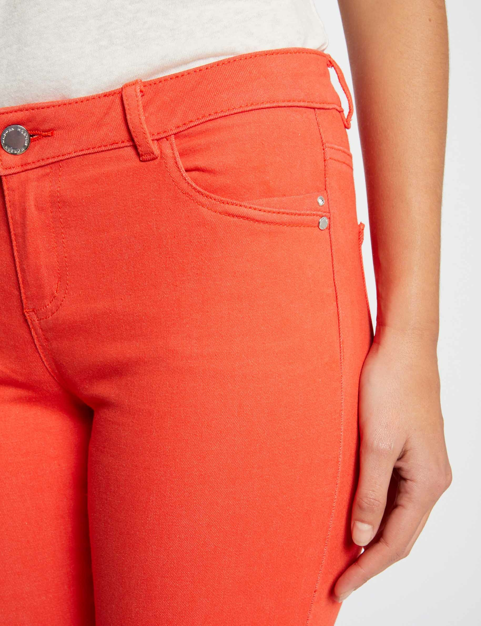 Jeans skinny taille basse orange femme Jeans skinny taille basse orange femme