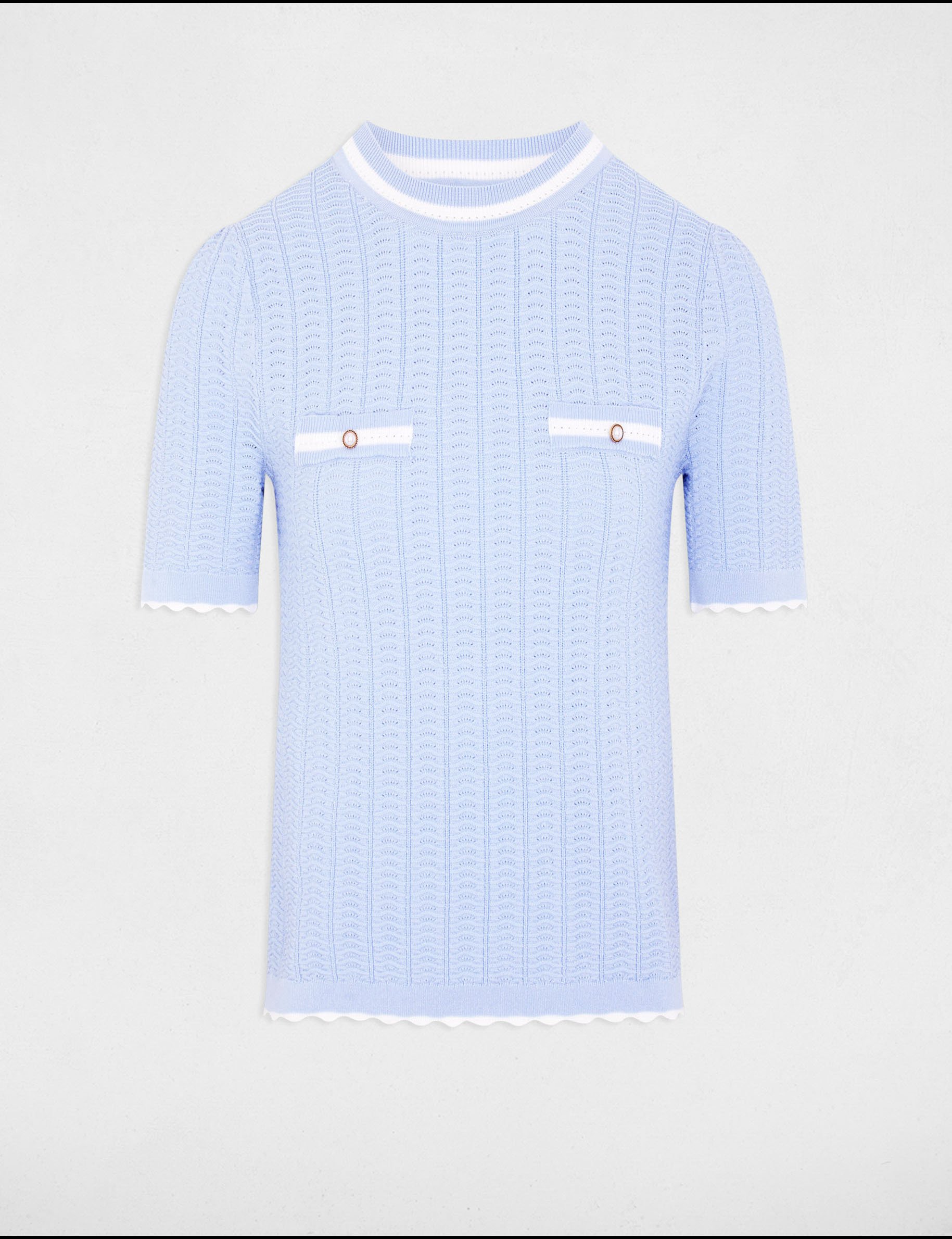 pull manches courtes bleu ciel femme Pull manches courtes bleu ciel femme
