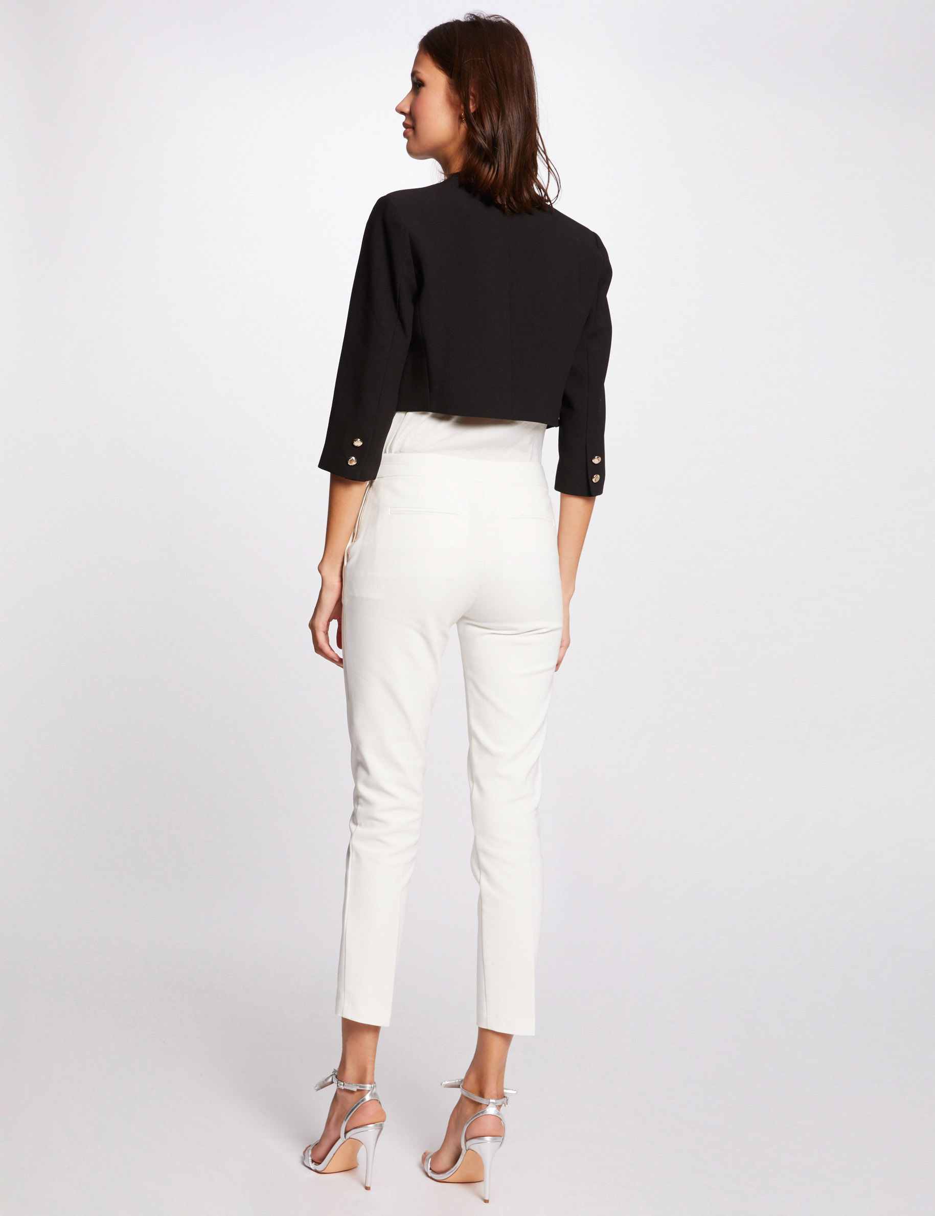 HALLHUBER Blouse à manches courtes Dames T EU 36 noir style décontracté