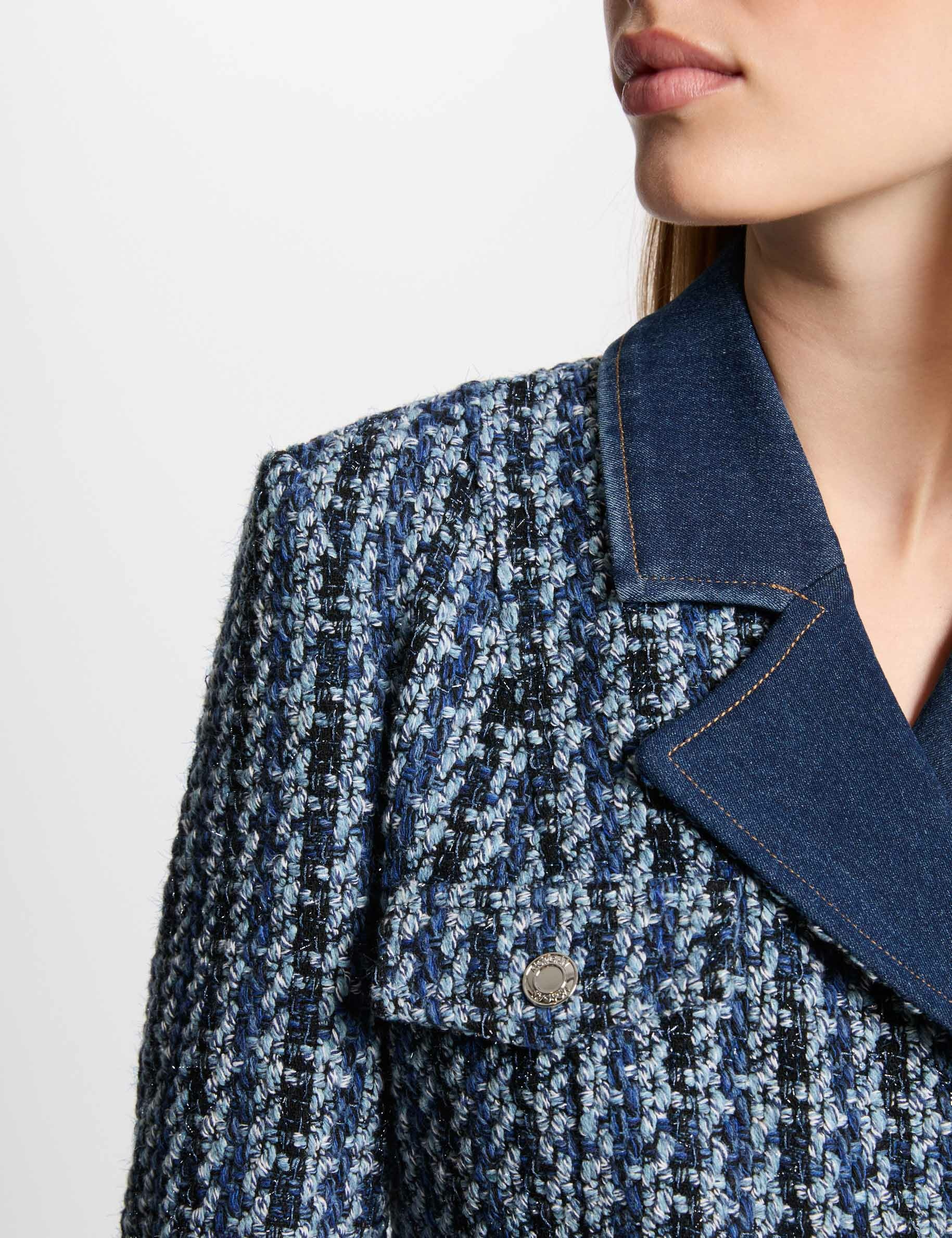 robe courte droite tweed multicolore femme Robe courte droite tweed multicolore femme