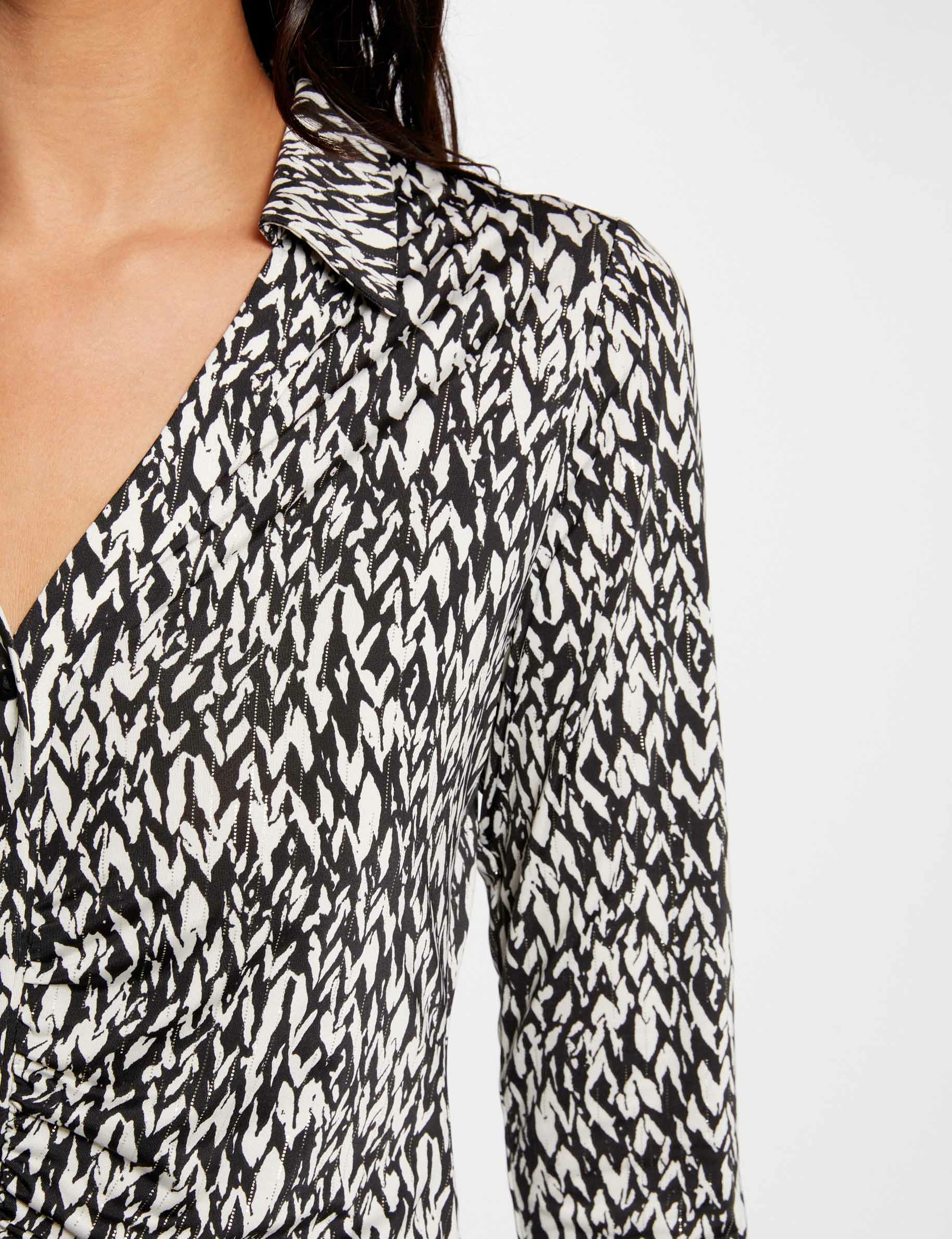 T-shirt manches longues imprimé abstrait multico femme
