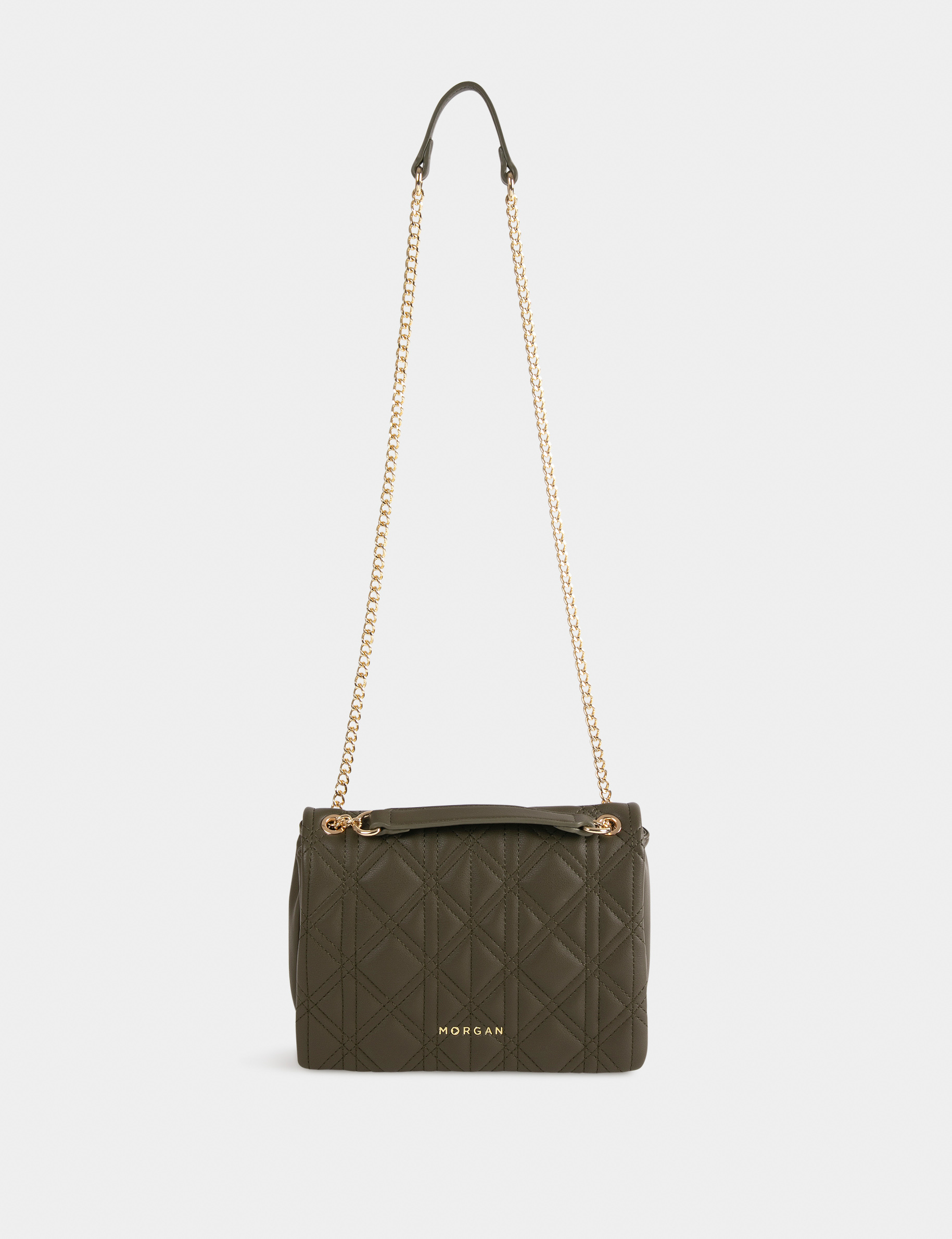 Sac pochette matelassé vert kaki femme Sac pochette matelassé vert kaki femme