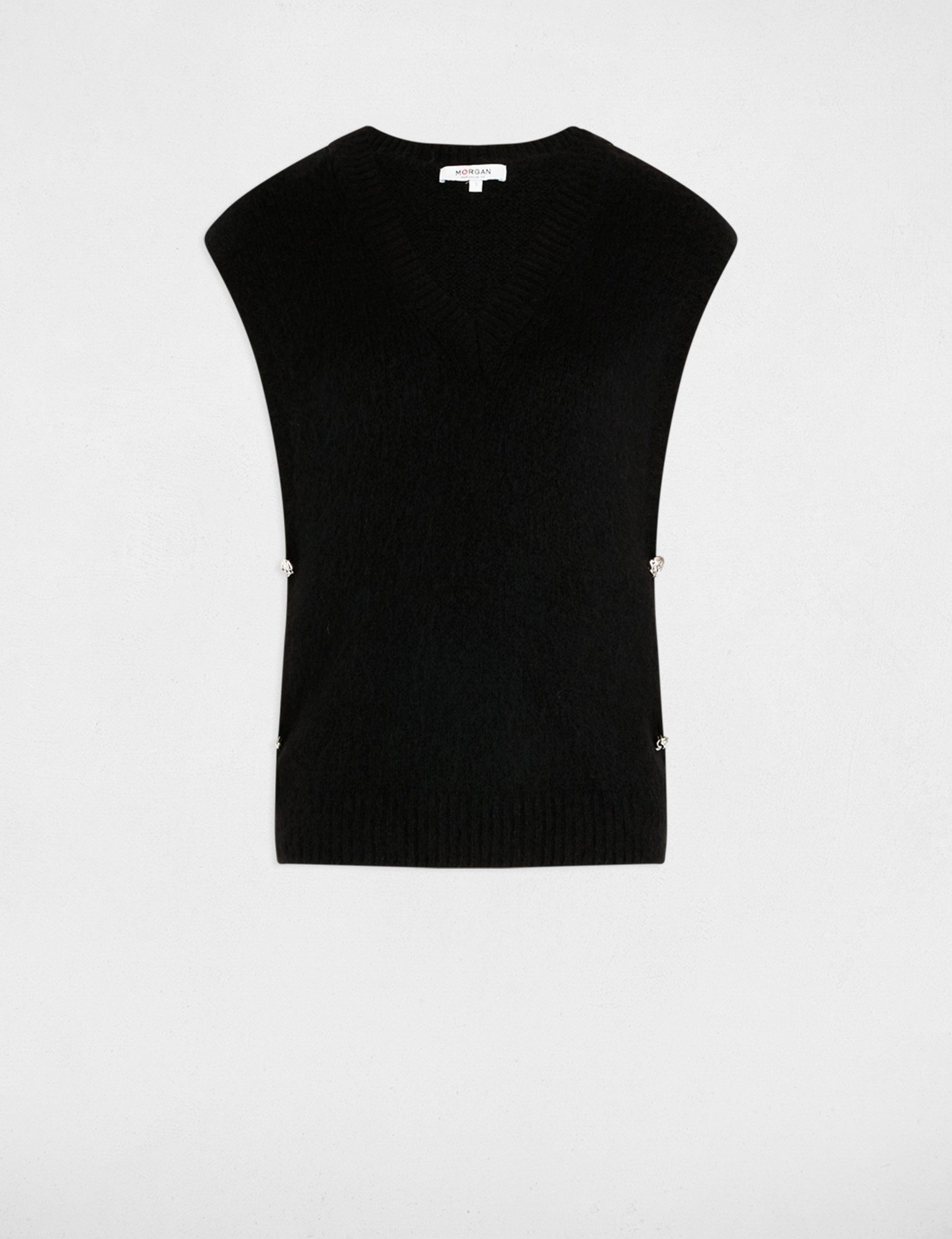 pull sans manches noir femme Pull sans manches noir femme