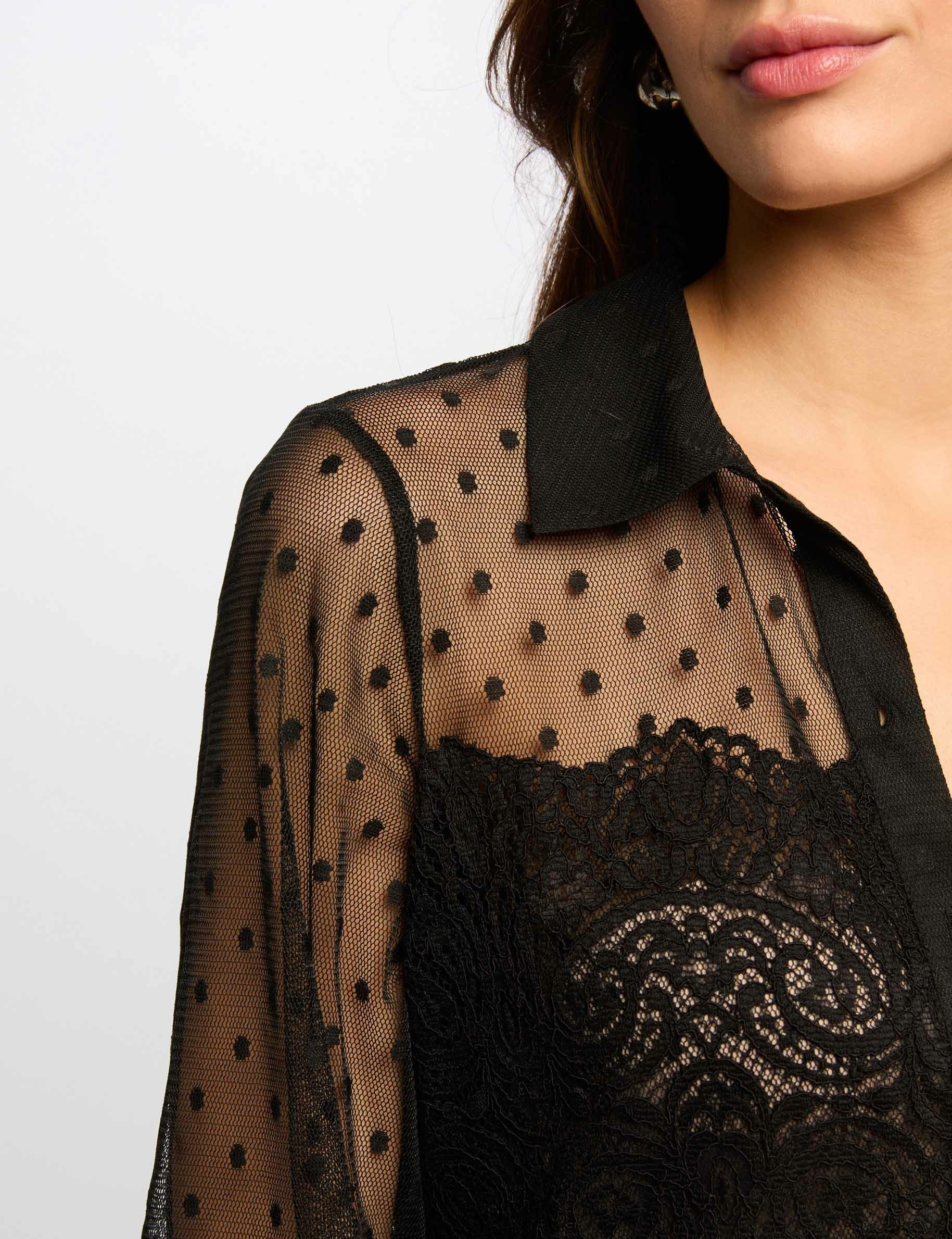 t shirt manches longues noir femme T-shirt manches longues noir femme