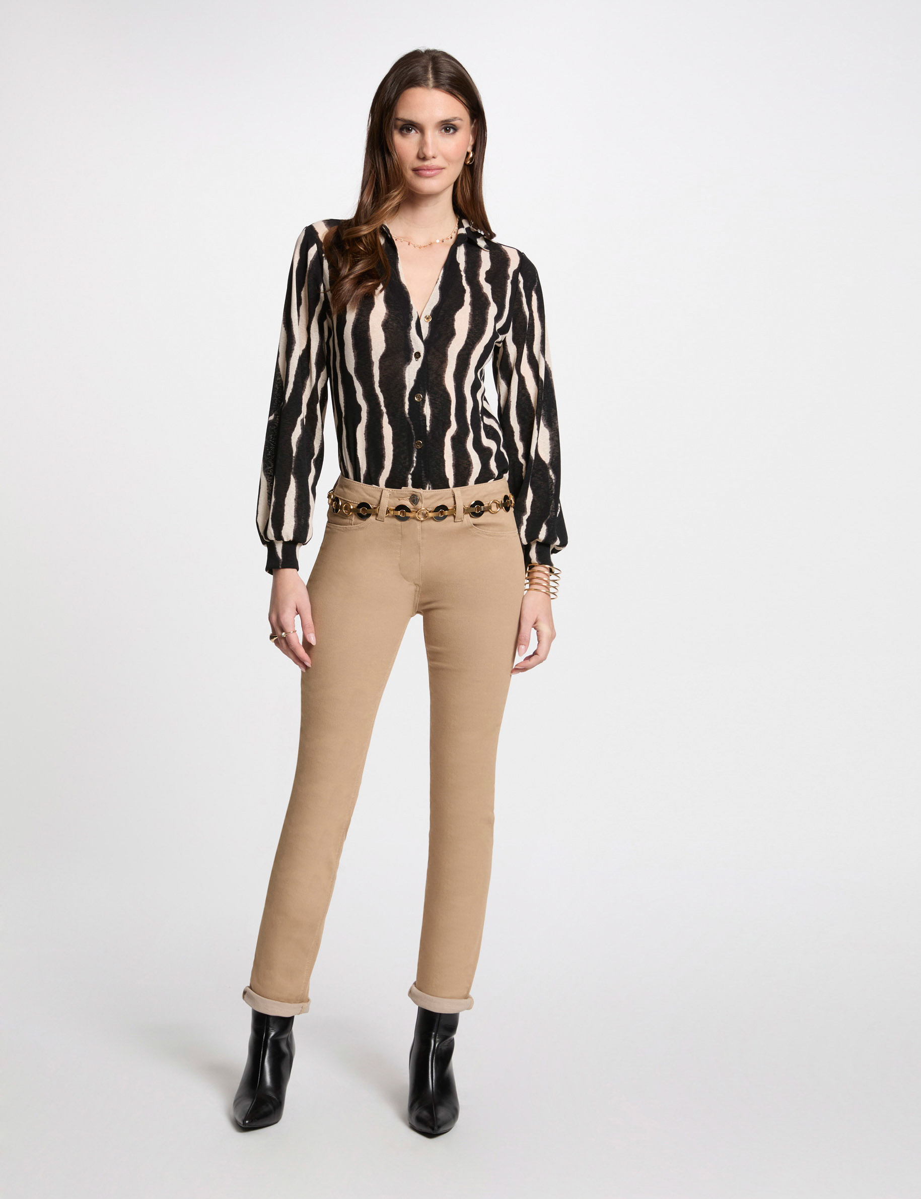 pantalon droit camel femme Pantalon droit camel femme
